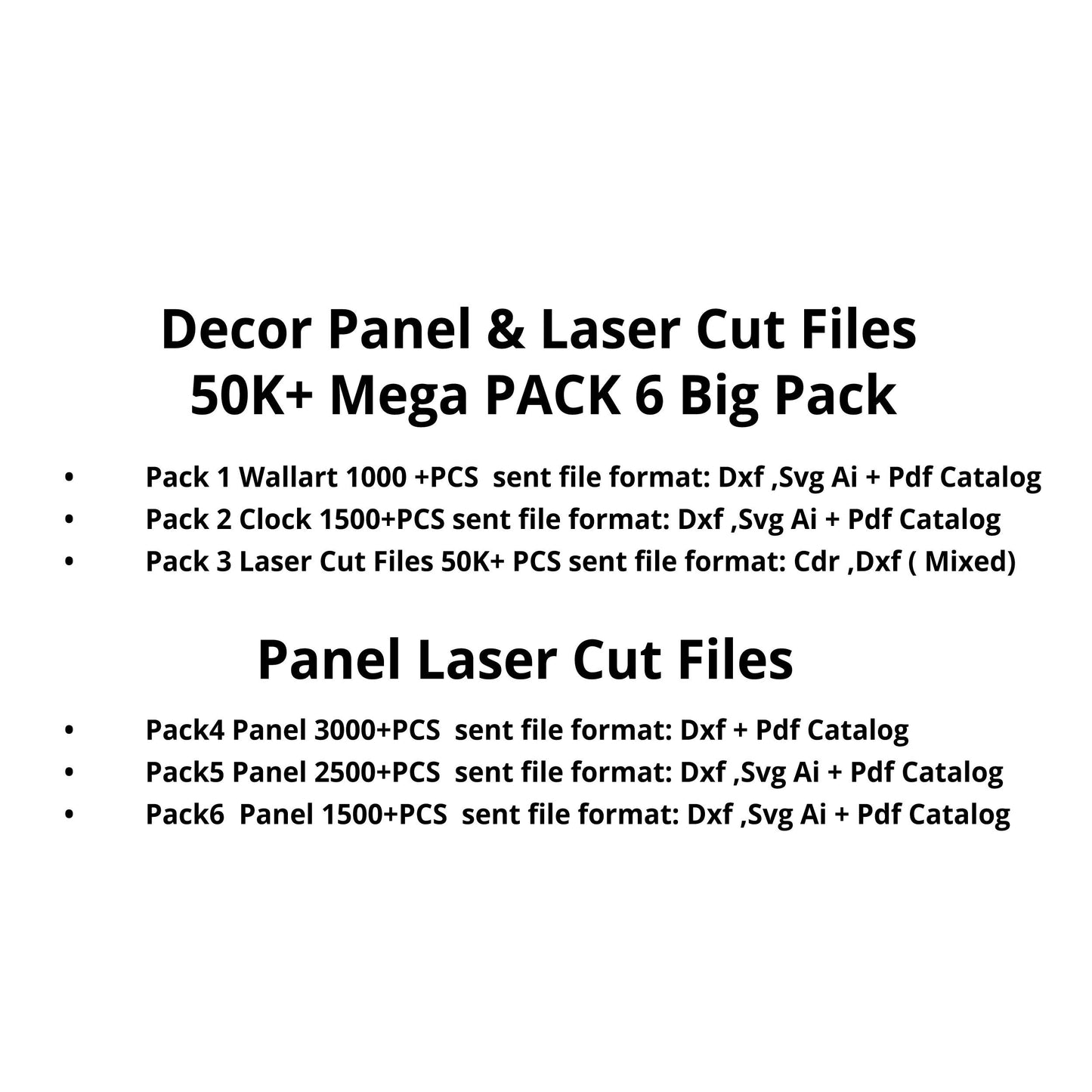 50K+ Mega PACK 6 Big Pack Wallart - Clock - Panel Metal Plasma Wood Cnc Files farm gate ,Dxf Panel Files Laser Cut Svg Vector Laser design