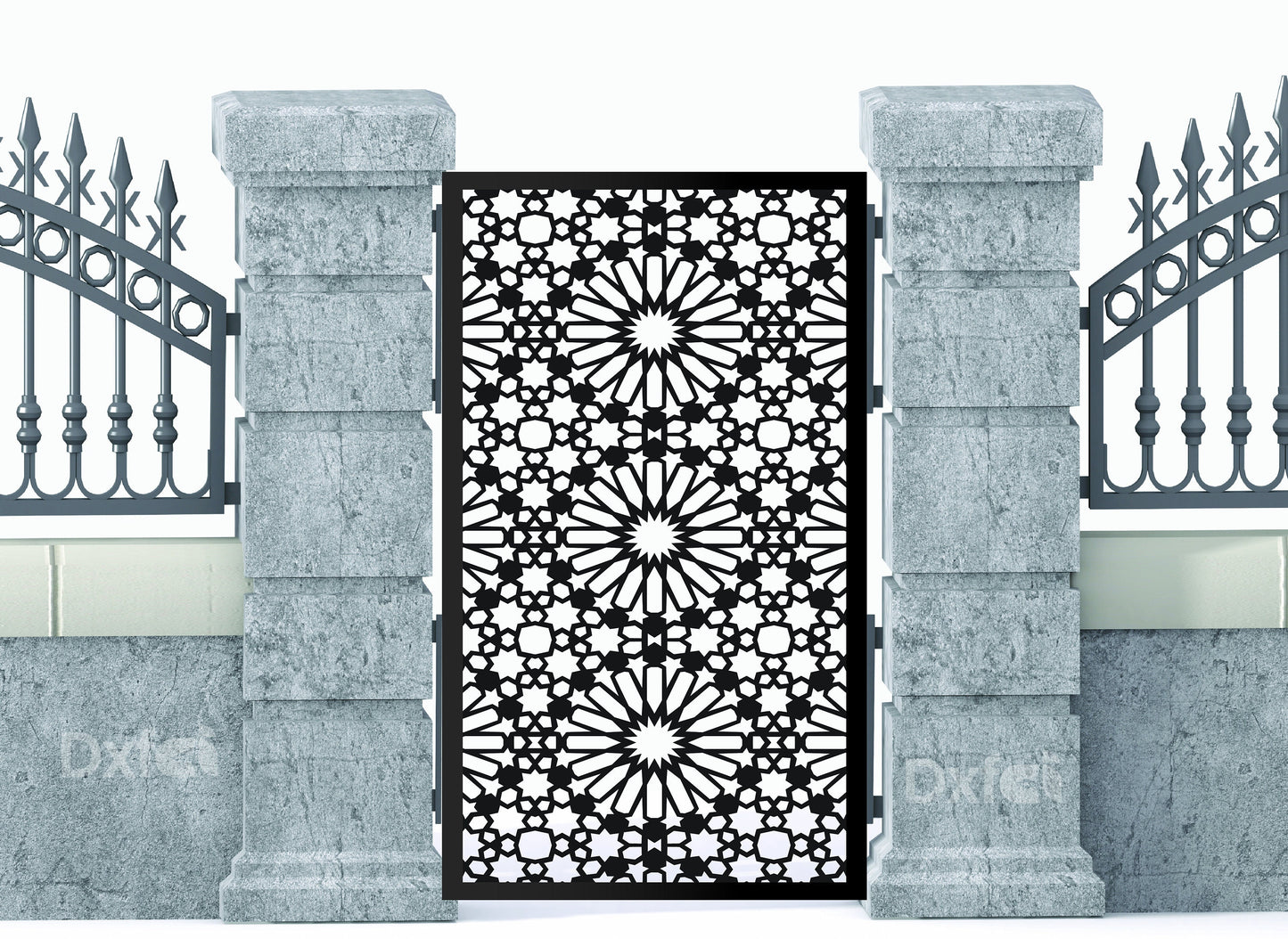Anotolia Selcuklu islamic Moroccan pattern, Interroom partitions - Dxf, Svg, Eps templates, CNC files for laser and Plasma cutting #2845