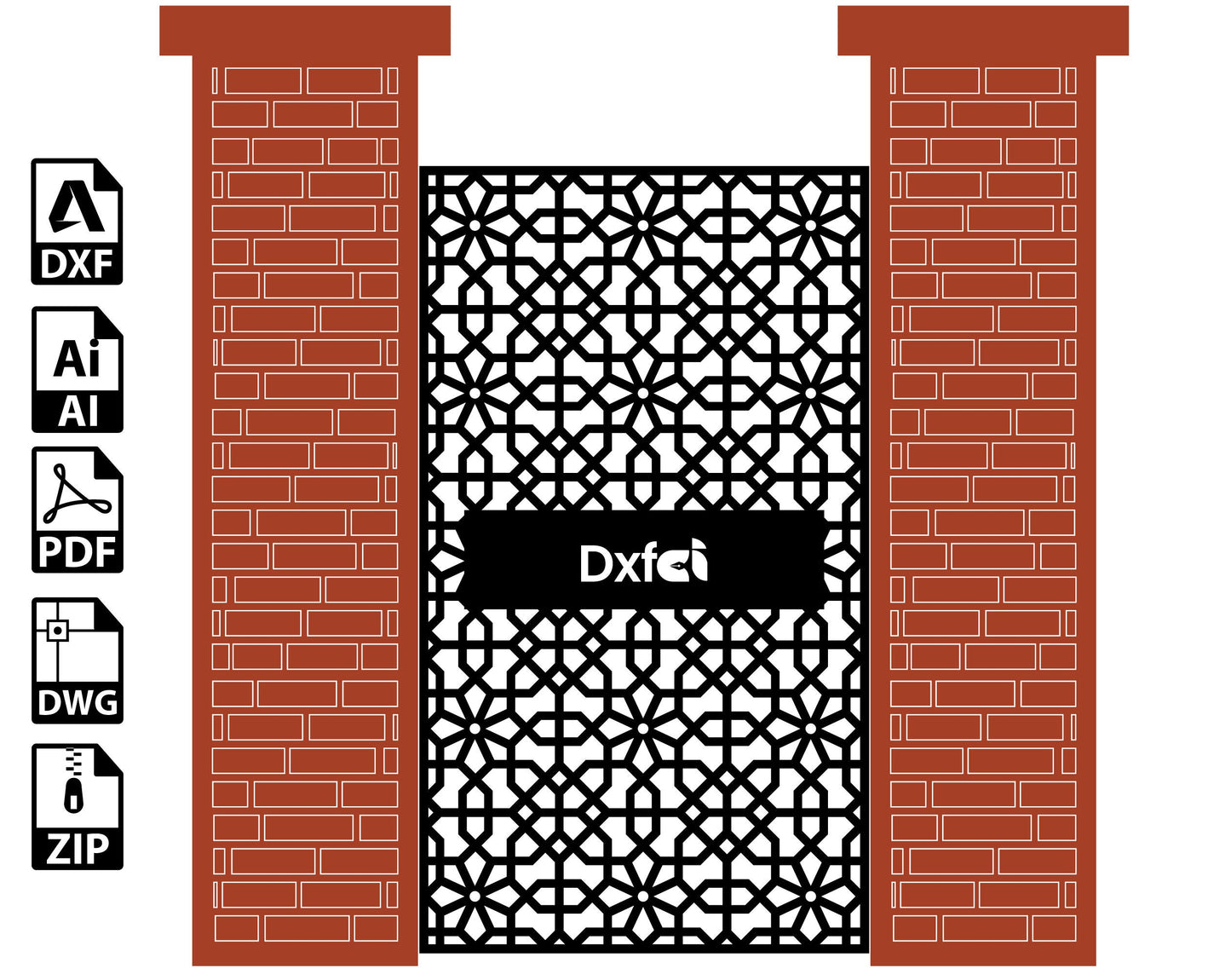 Wall Panel Art Garden Wall Room Divider SVG Dxf Decorative Panel, Stencil, Wall Handing Dxf files for CNC plasma, laser cut