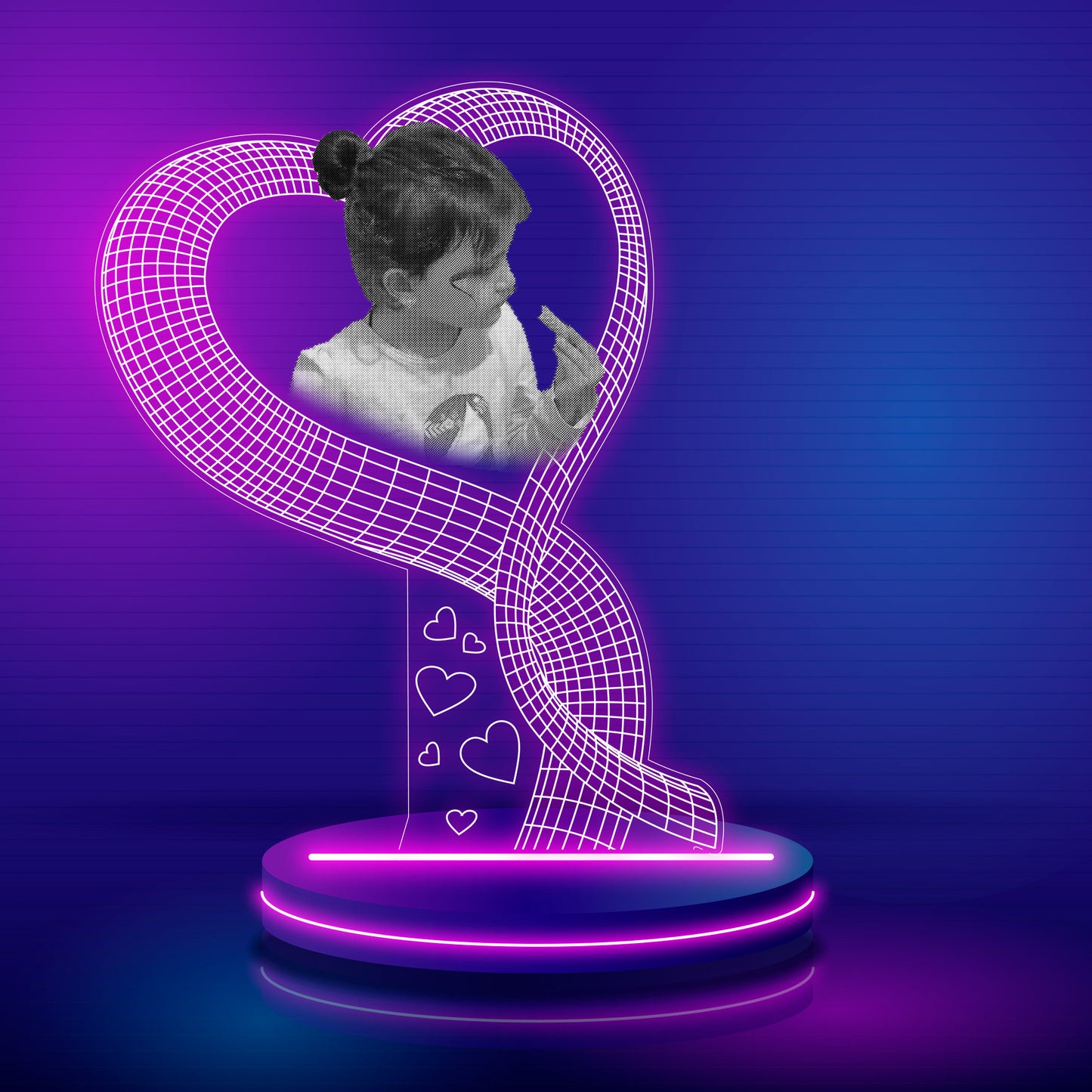 Custom Photo Night Light Lamp Svg+ tif btmp, Personalized Picture Lamp, Custom Lamp with Photo, Photo Light Desk Lamp
