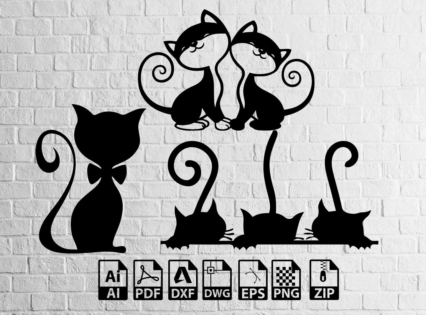 Cute Cat SVG Cat Svg | Cat Clipart | Cut animal vector | Cute Cat Svg Cut Files for Cricut