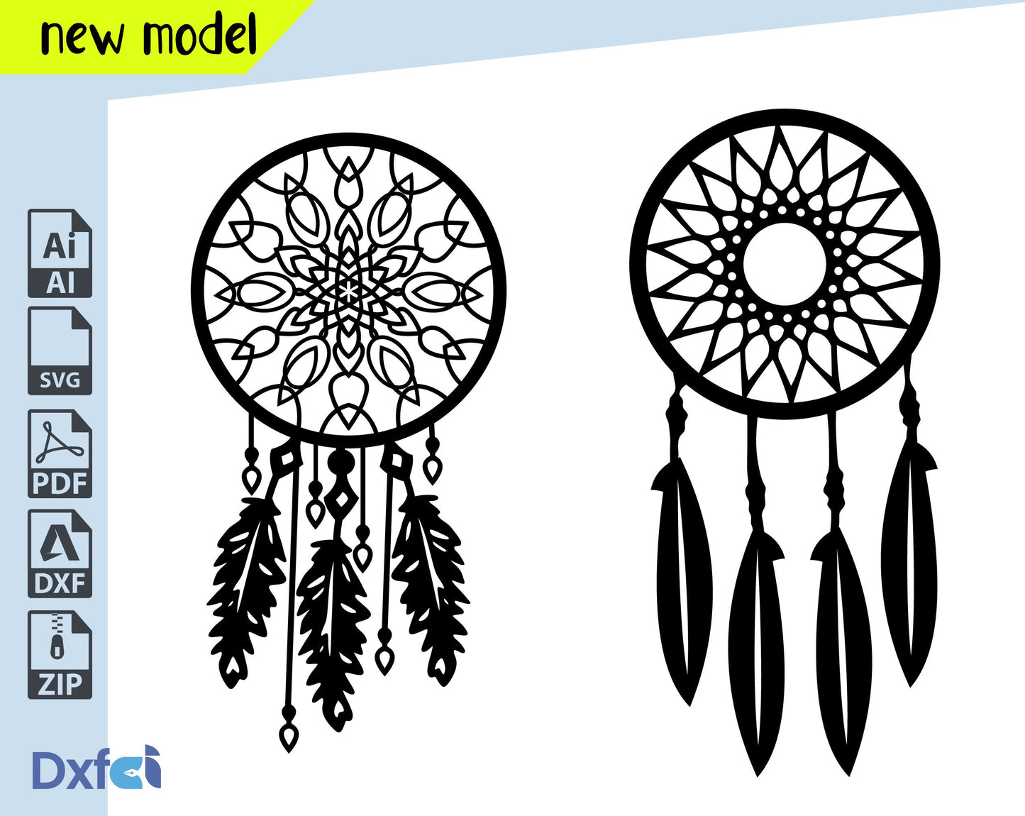 Dreamcatcher Svg File Wall Decor Laser Cutting Dream Catcher Dxf Files DXF, Laser Cut File, Cricut, Plasma, CNC Template