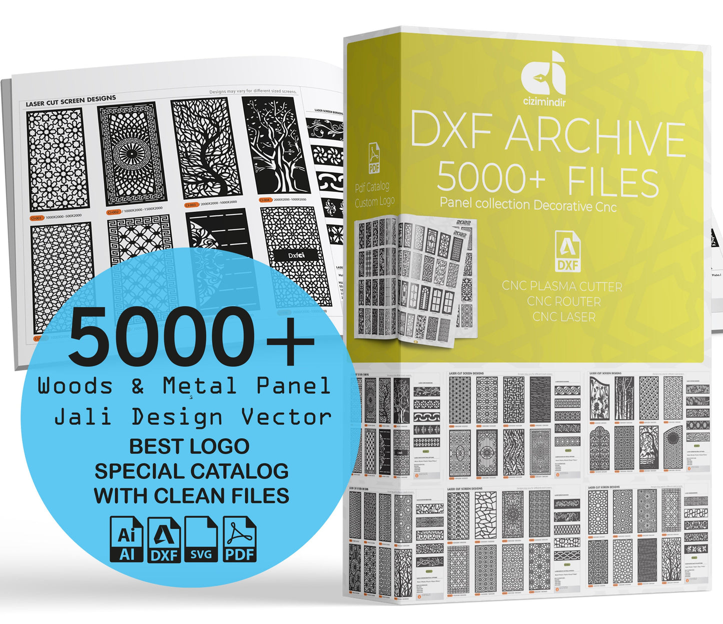 15000+ Dxf Panel | Panels Design | Patterns Contours Mandalas Decorative ornaments Laser dxf files | SVG |CNC Files SVG 375+Page Pdf Catalog