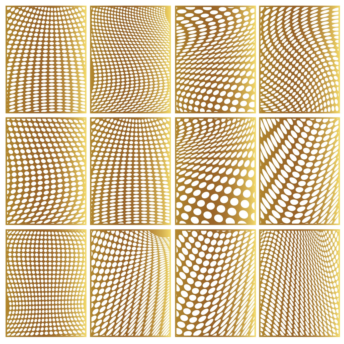 Halftone Grill Gate Room Screen 12 Pcs Panel Dxf Files Divider Partition Digital Svg Dxf Files Laser Cricut Glow Forge Plasma Cutting