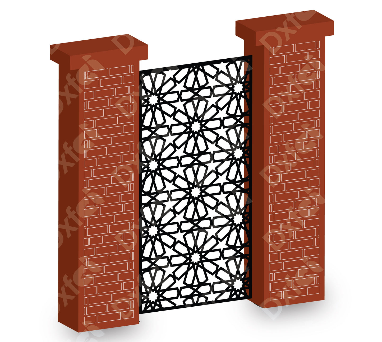 Anatolia Wall Panel Art Garden Wall Room Divider KAP010 SVG Dxf Decorative Panel, Stencil, Wall Handing Dxf files for CNC plasma #KAP010