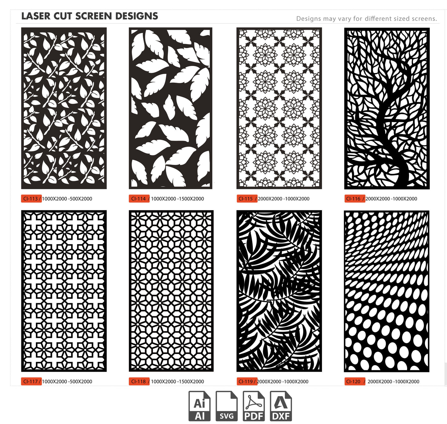 Dxf Plasma Cut,Room Divider Laser 48Pcs+ 97- 144 CNC files dxf, svg, ai Panel Dxf laser cutting , plasma cutting Metalic & Wood CNC machine!