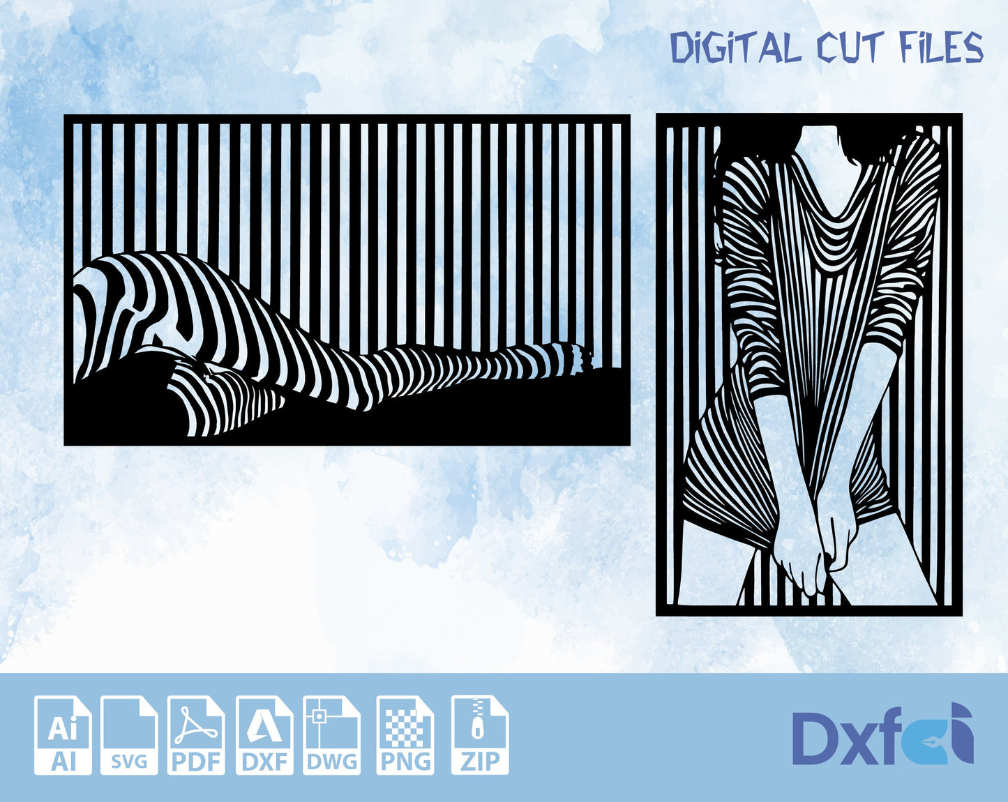 abstract woman Svg decor Laser Cut, Svg, Dxf,WallArt, CNC Cutting, CNC Router, Digital, Vector Files , Lightburn ,Circut