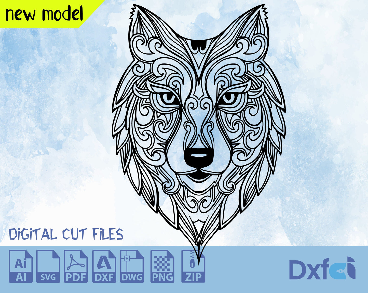 Wolf SVG Wolf Png Shirt Front View Wolf Head Vector instant download
