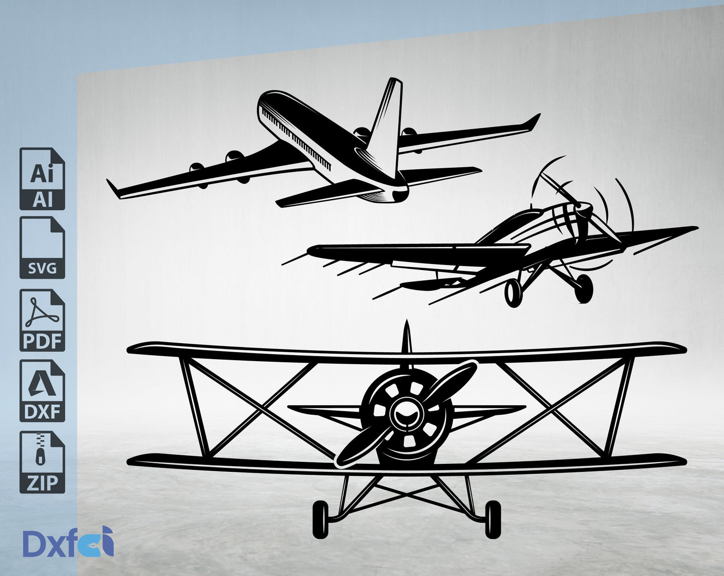 Airplane SVG Files Airplane Bundle Flight Dxf Cut Files ,Travel Vector Flight Vector Files, Airplane Clip Art Cnc Files Package Decor