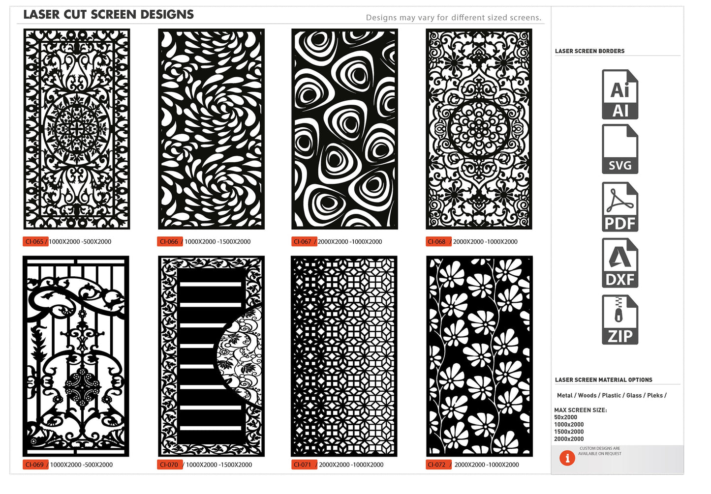 Dxf Plasma Cut,Room Divider Laser 48Pcs+ 6 Page CNC files dxf, svg, ai Panel Dxf laser cutting , plasma cutting Metalic & Wood CNC machine!