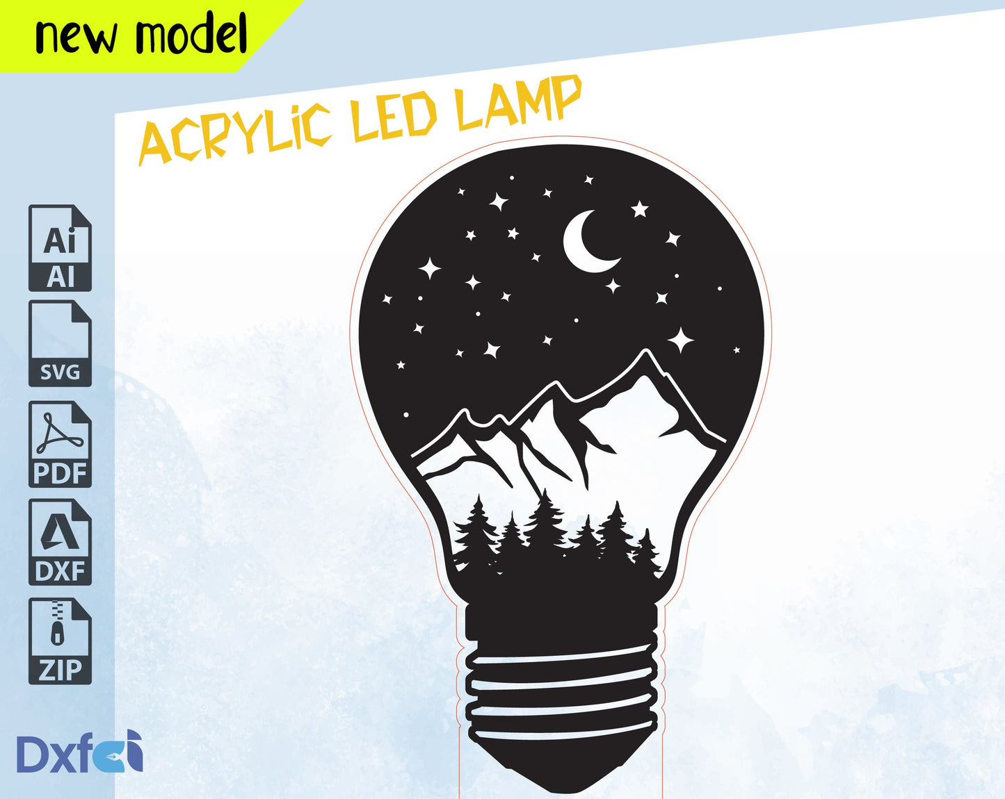 3D lamp file, plan for cnc laser engraving, LED Acrylic Lamp Vector file Arabic Acrylic Lamp Svg Circut , LightBrun CNC and Laser Cutting