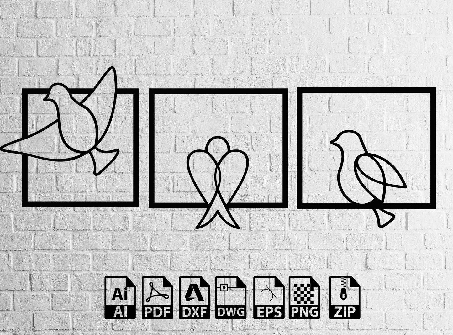 Birds svg,Birds Dxf Files Home Decor Wall Art ,Birds svg files for cricut,bird table pattern Birds silhouette,Birds clipart