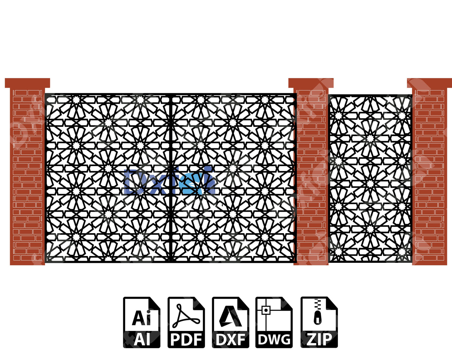 Anatolia Wall Panel Art Garden Wall Room Divider KAP010 SVG Dxf Decorative Panel, Stencil, Wall Handing Dxf files for CNC plasma #KAP010