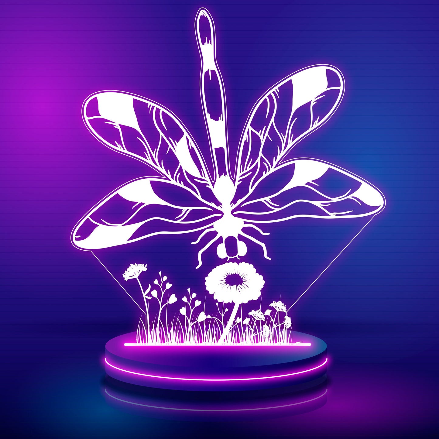 Dragonfly Night Light,Dragonfly Svg 3D Vector Illusion Acrylic Lamp Light Svg Dxf Files Collection Circut - Lightburn Svg Kids Bedrooms