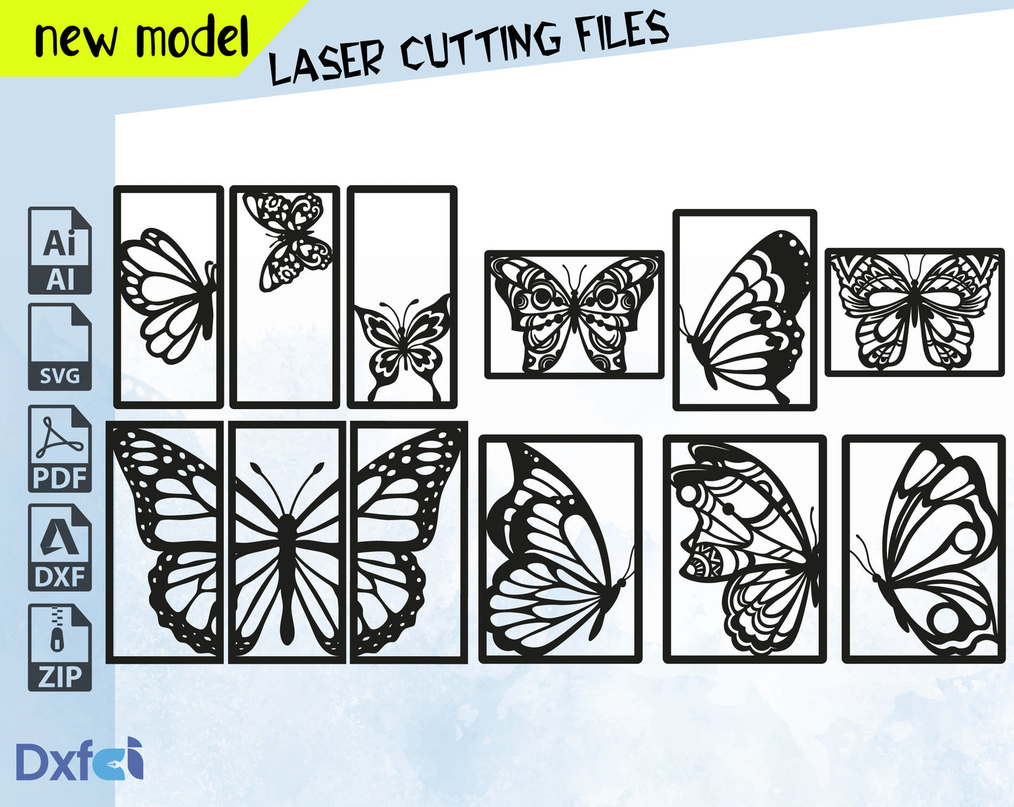 Butterfly Svg Bundle Svg, Wall Art Decor Silhouette Laser Cut Plasma, Butterfly Metal Wood Vinyl Cut cutting files for laser Laser DXF