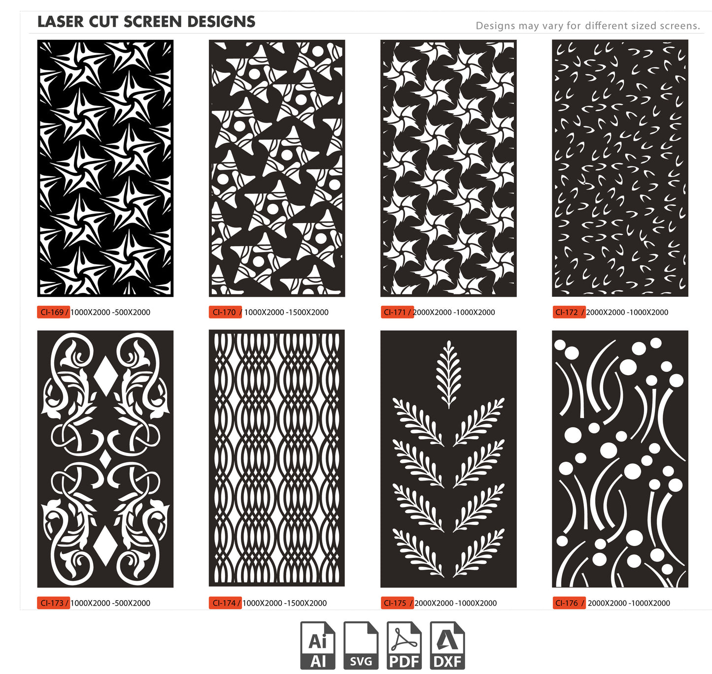 Dxf Plasma Cut,Room Divider Laser 48Pcs+ 145-192 CNC files dxf, svg, ai Panel Dxf laser cutting , plasma cutting Metalic & Wood CNC machine!