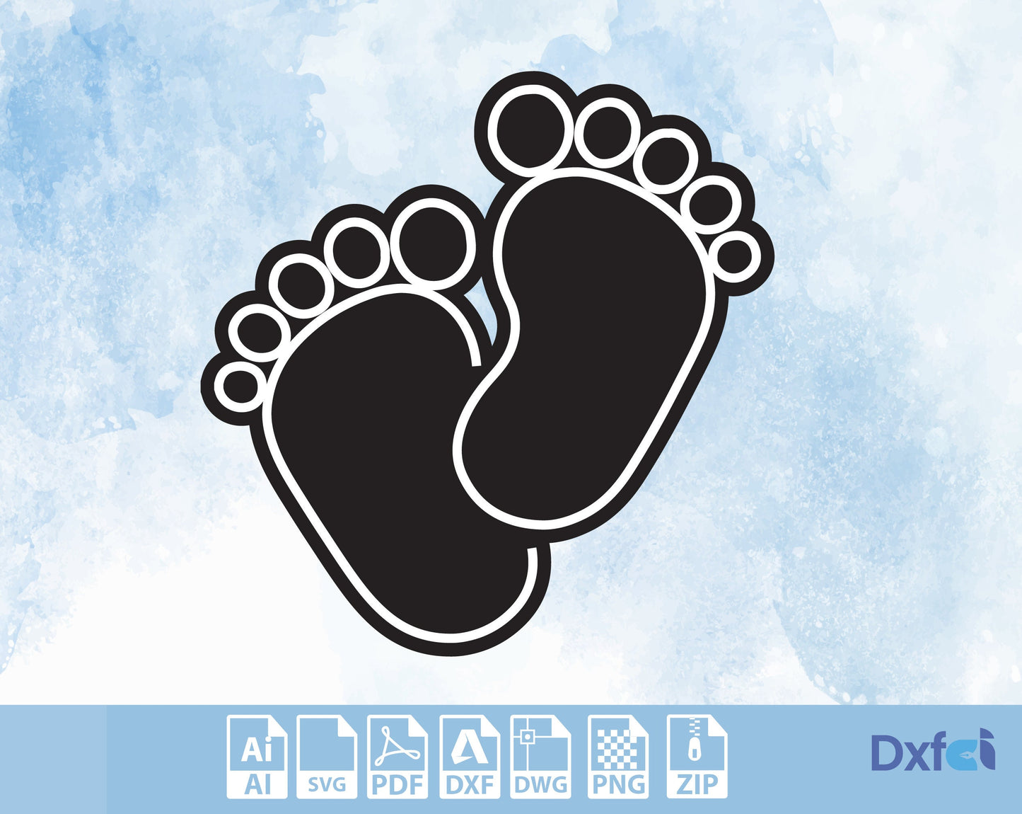 Baby Footprint, Baby Svg Feet welcome Baby baby shower SVG Instant Download SVG, PNG, Ai, dxf, jpg digital download