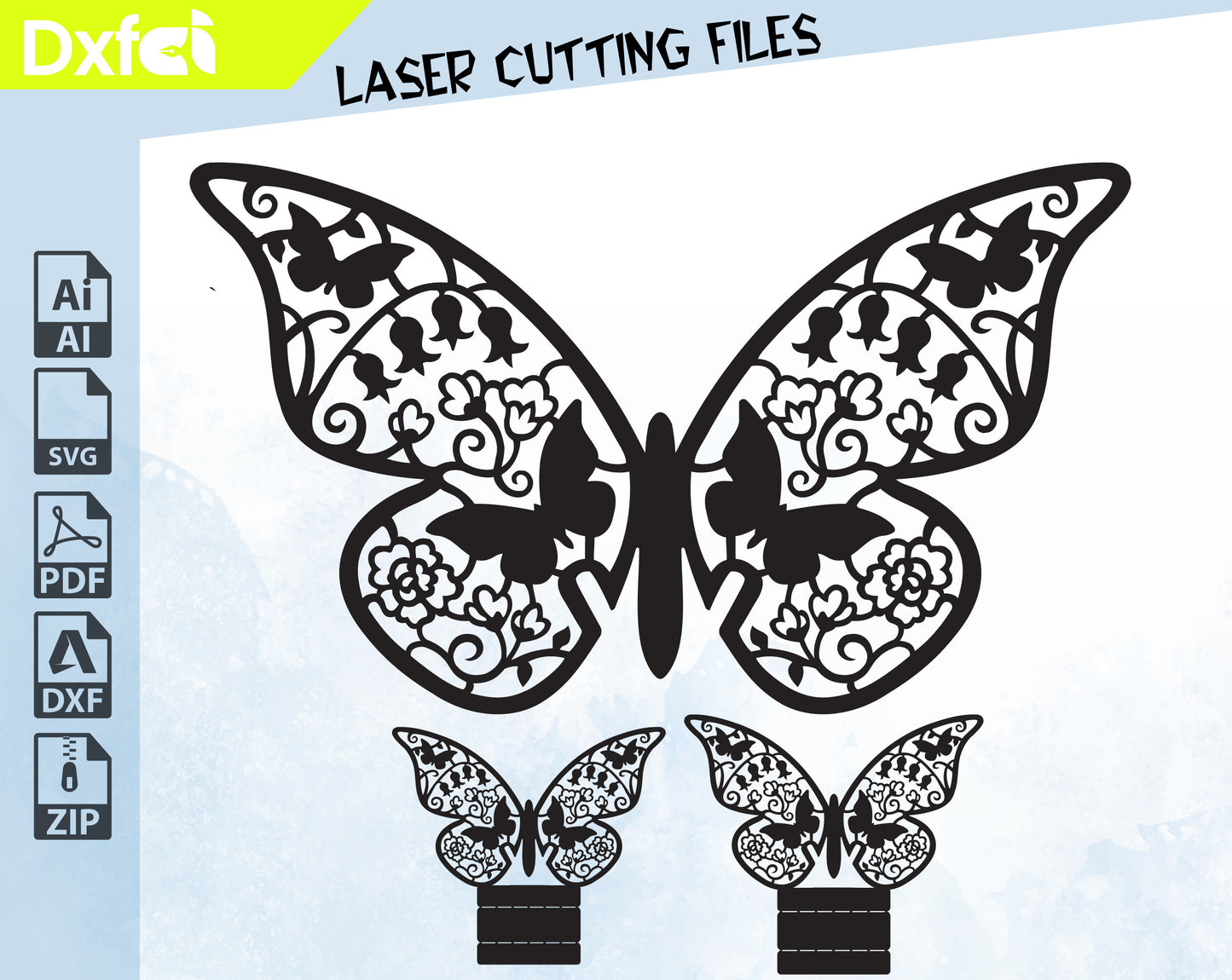 Butterfly Wall Shelf Butterfly Candle Holder Dxf Svg Files CNC Files For Wood CNC File CNC Router File