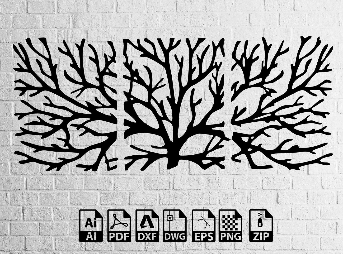 Canvas tree decor Decor Laser Cut, Svg, Dxf,WallArt, CNC Cutting, CNC Router, Digital, Vector Files , Lightburn ,Circut