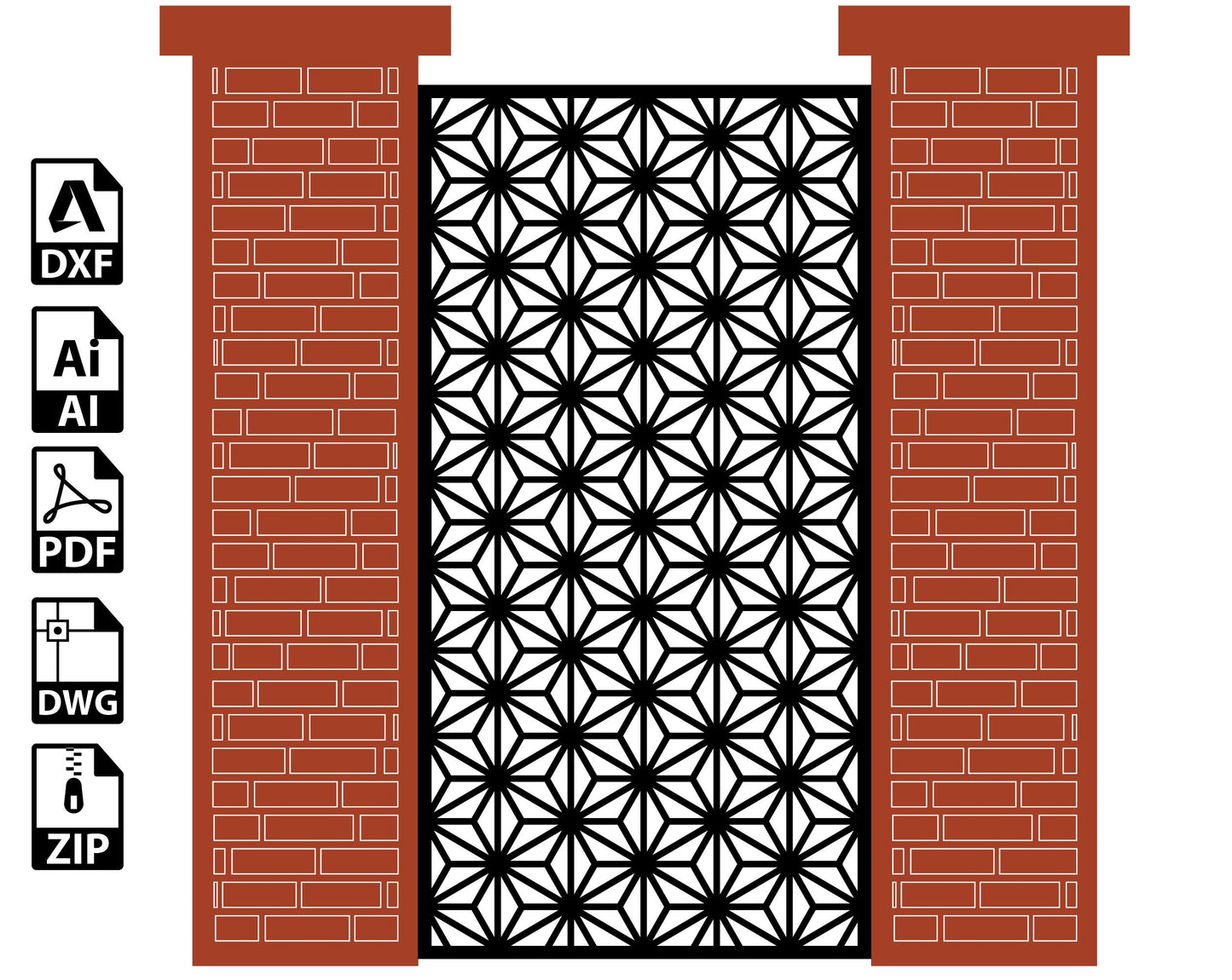 Wall Panel Art Garden Wall Room Divider KAP009 SVG Dxf Decorative Panel, Stencil, Wall Handing Dxf files for CNC plasma, laser cut