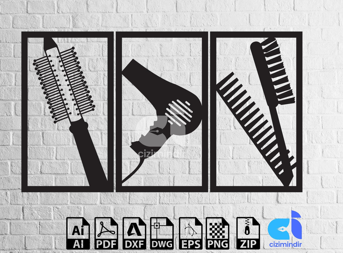 Hairdresser Decor Barber Hairdresser Svg Graphic Vector Hair Comb Illustration Svg Dxf Pdf Vector Download openclipart