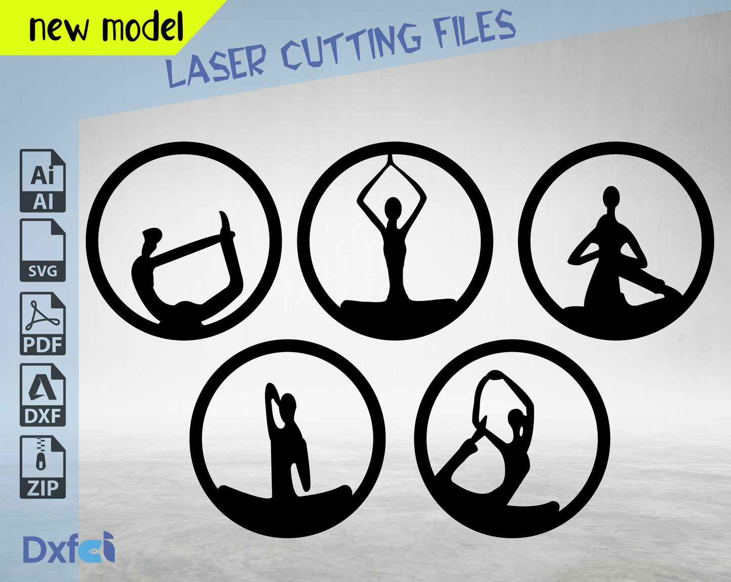 Yoga svg, clipart ,Dxf Files bundle yoga, cricut, silhouette, cutting files, T-shirt printing, vector, design files, , Lightburn ,Circut