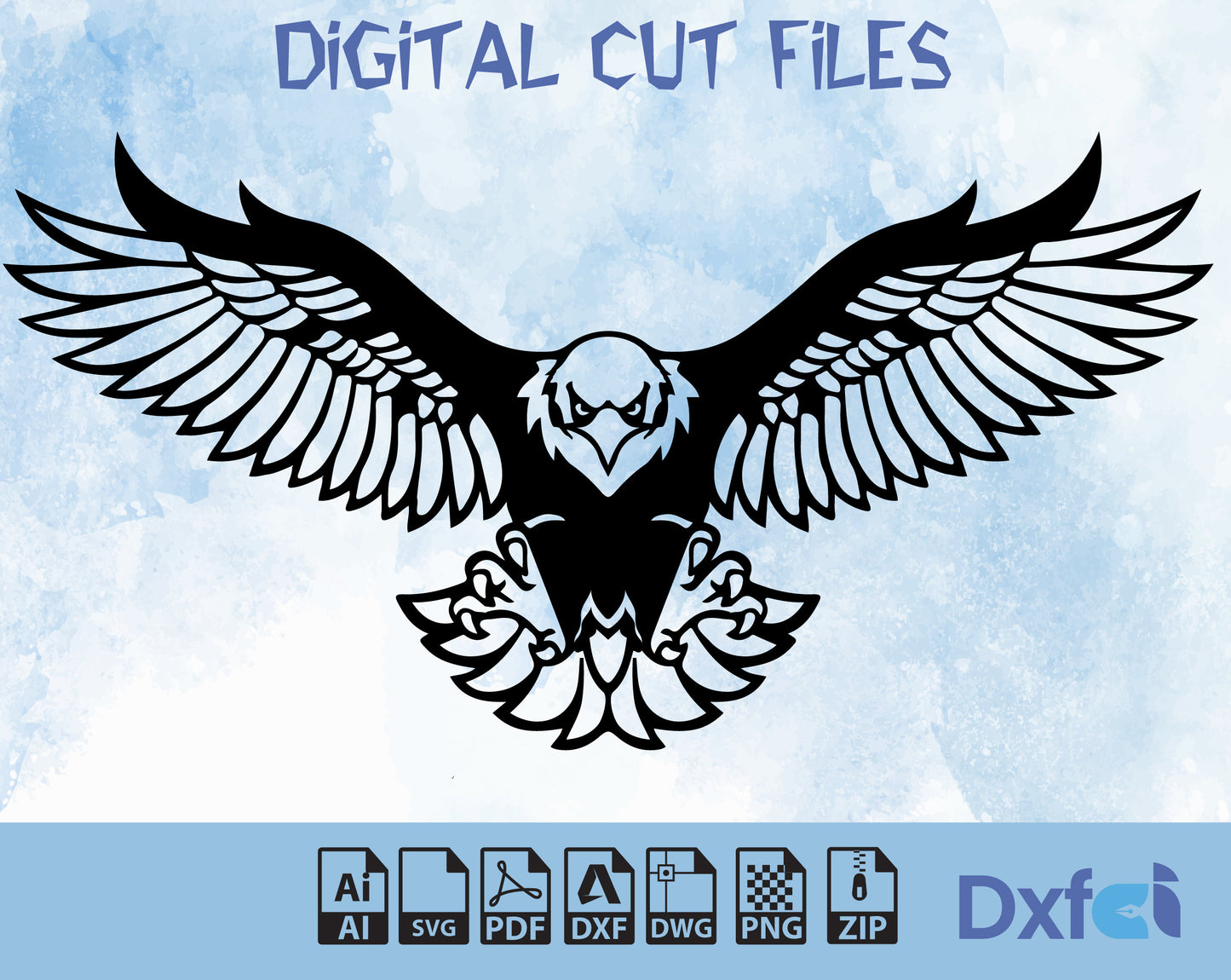 Eagle SVG | American Eagle Clipart | Bald Eagle Silhouette DXF | Eagle Cut File | Instant Download #Duv470
