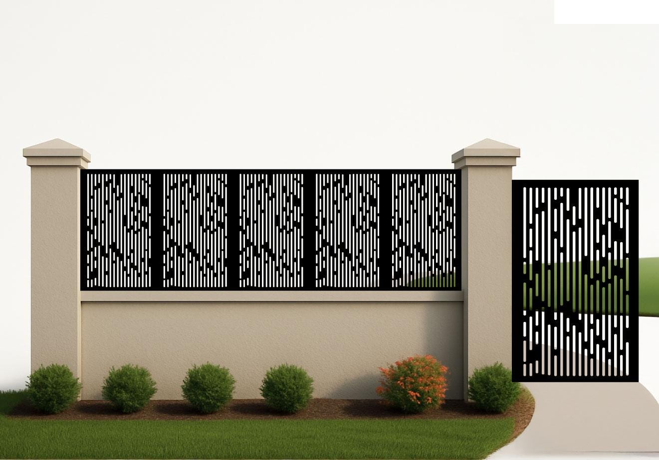 Gate Panels 12pcs Dxf Files Panel Dxf laser cutting , plasma cutting Metalic & Wood CNC machine!