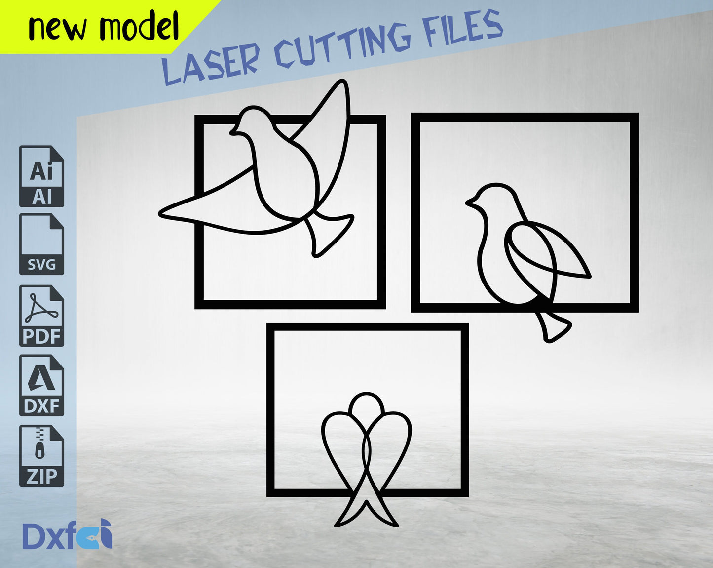 Birds svg,Birds Dxf Files Home Decor Wall Art ,Birds svg files for cricut,bird table pattern Birds silhouette,Birds clipart