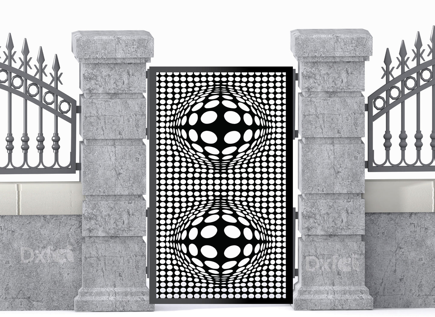Digital Gate Grill Panel Dxf Panel Partition Room Divider Templates Vector Svg Dxf Files Laser Cutting CNC Plasma Cutter #2027