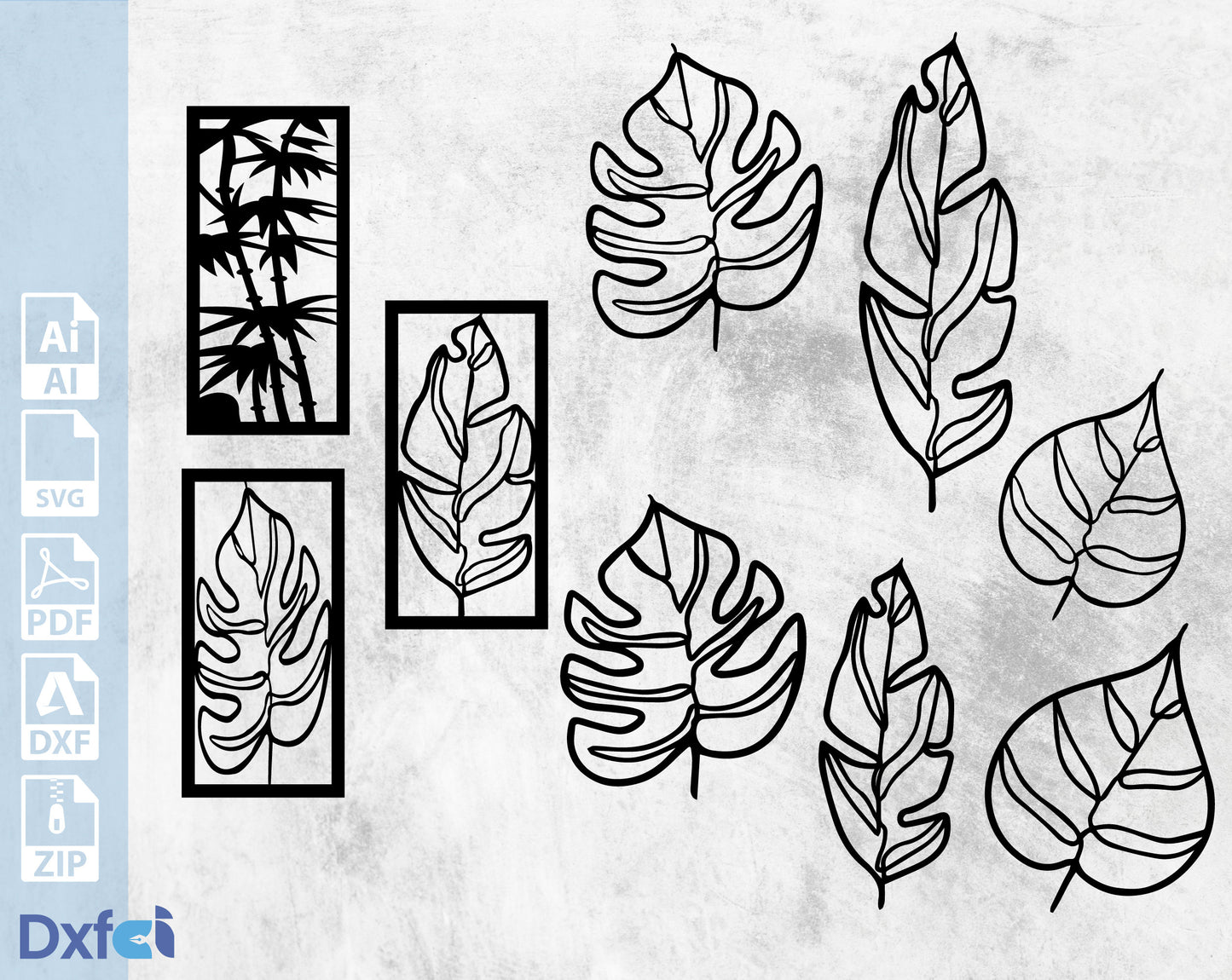 Fall leaf svg bundle, Laser Cut Dxf Files Fall Leaves Svg leaf svg Bundle Fall png, dxf,Cut files for Cricut, Silhouette, Halloween svg