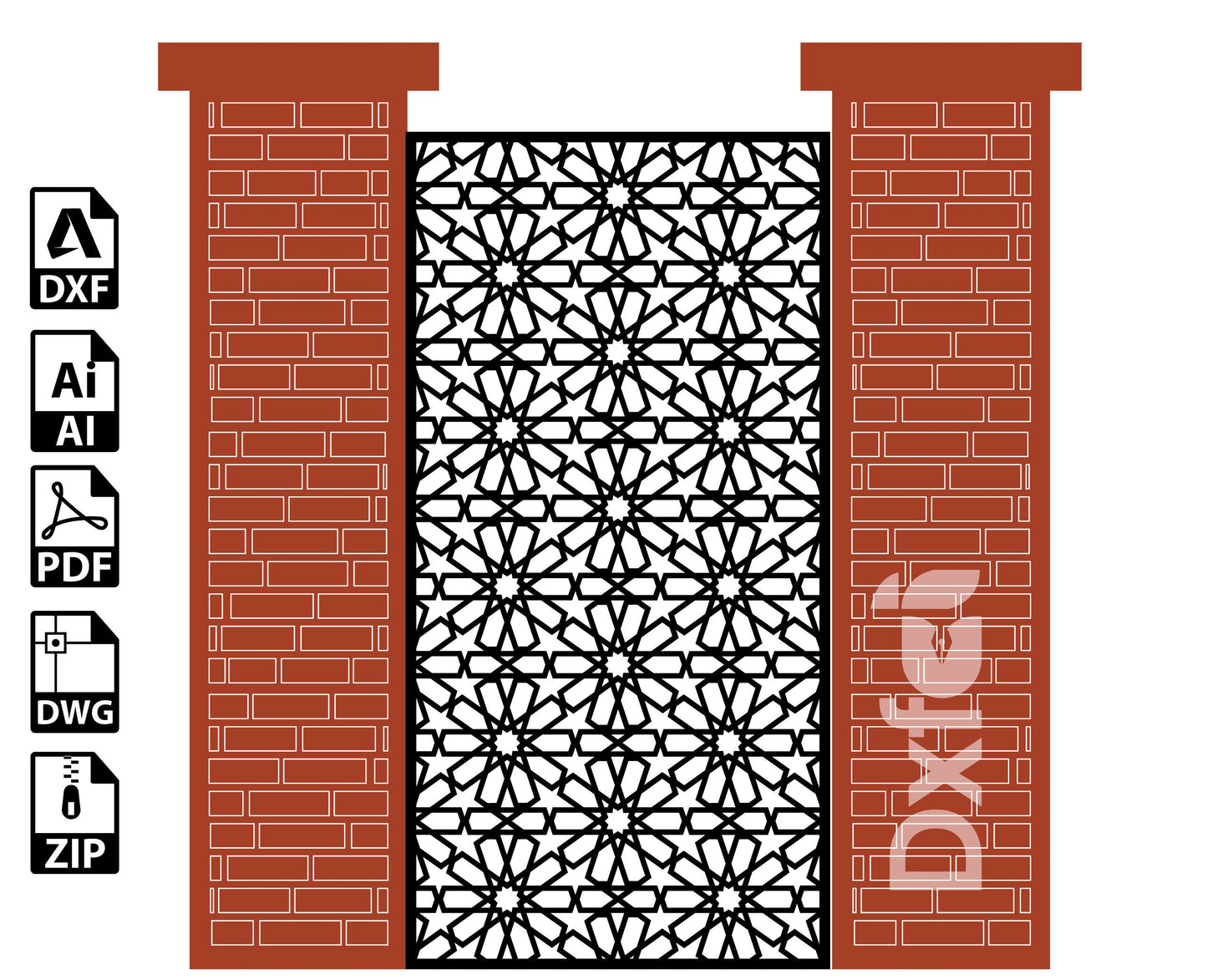 Doors Panel Dxf Partition Design, Pattern Room, divider Vector ,Laser Cut File Garden Svg Panel Files Laser Cutting CNC Plasma #KAP022