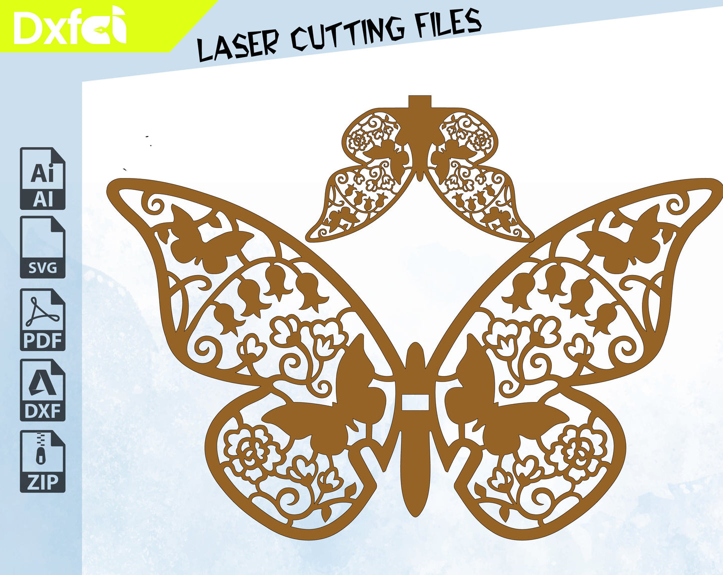 Butterfly Wall Shelf Butterfly Candle Holder Dxf Svg Files CNC Files For Wood CNC File CNC Router File