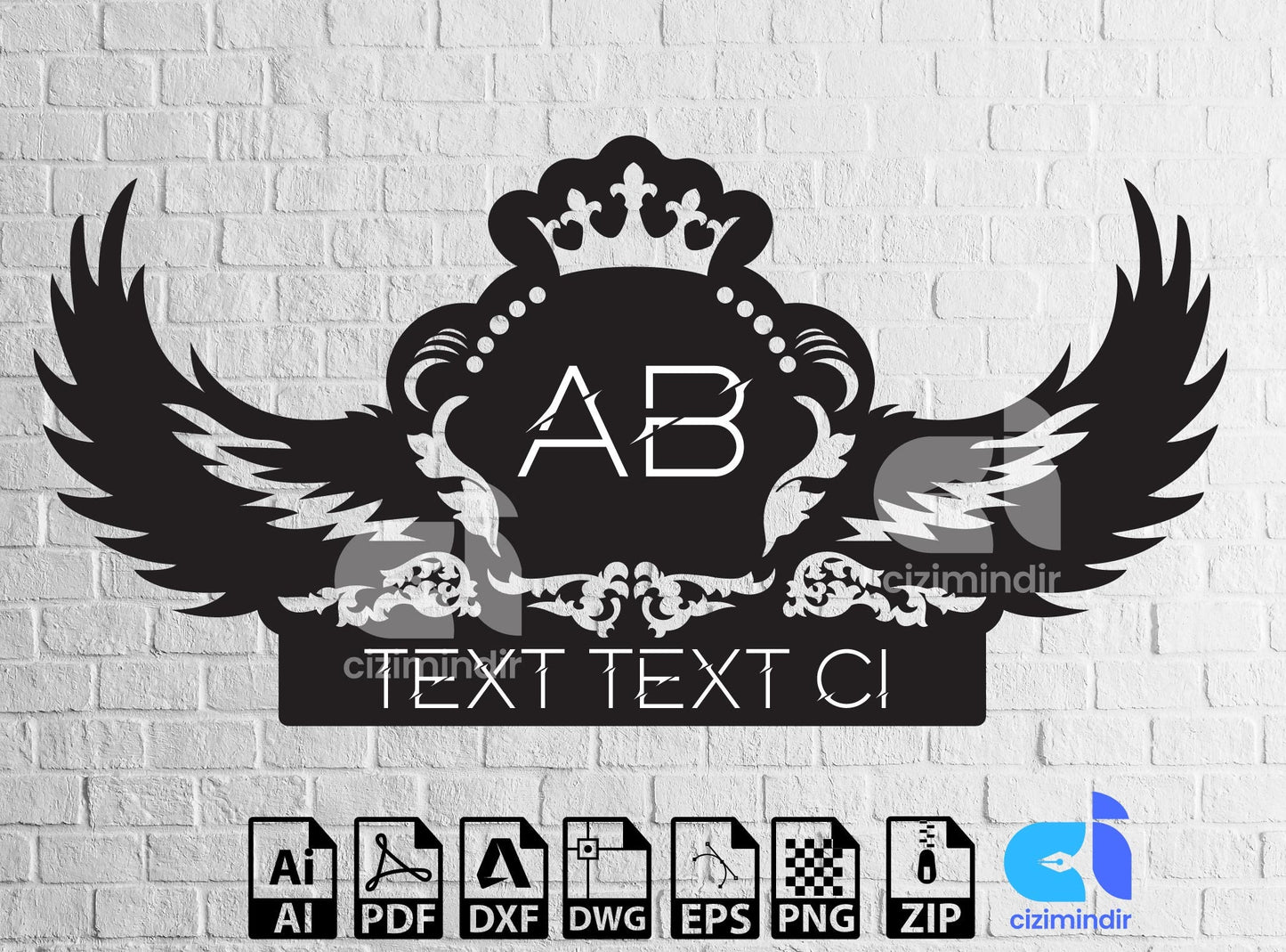Angel Wings SVG, Wings Decor Wallart Customize Name Angel, EPS, Wings svg, Angel Svg ai Pdf Dxf , Lightburn ,Circut