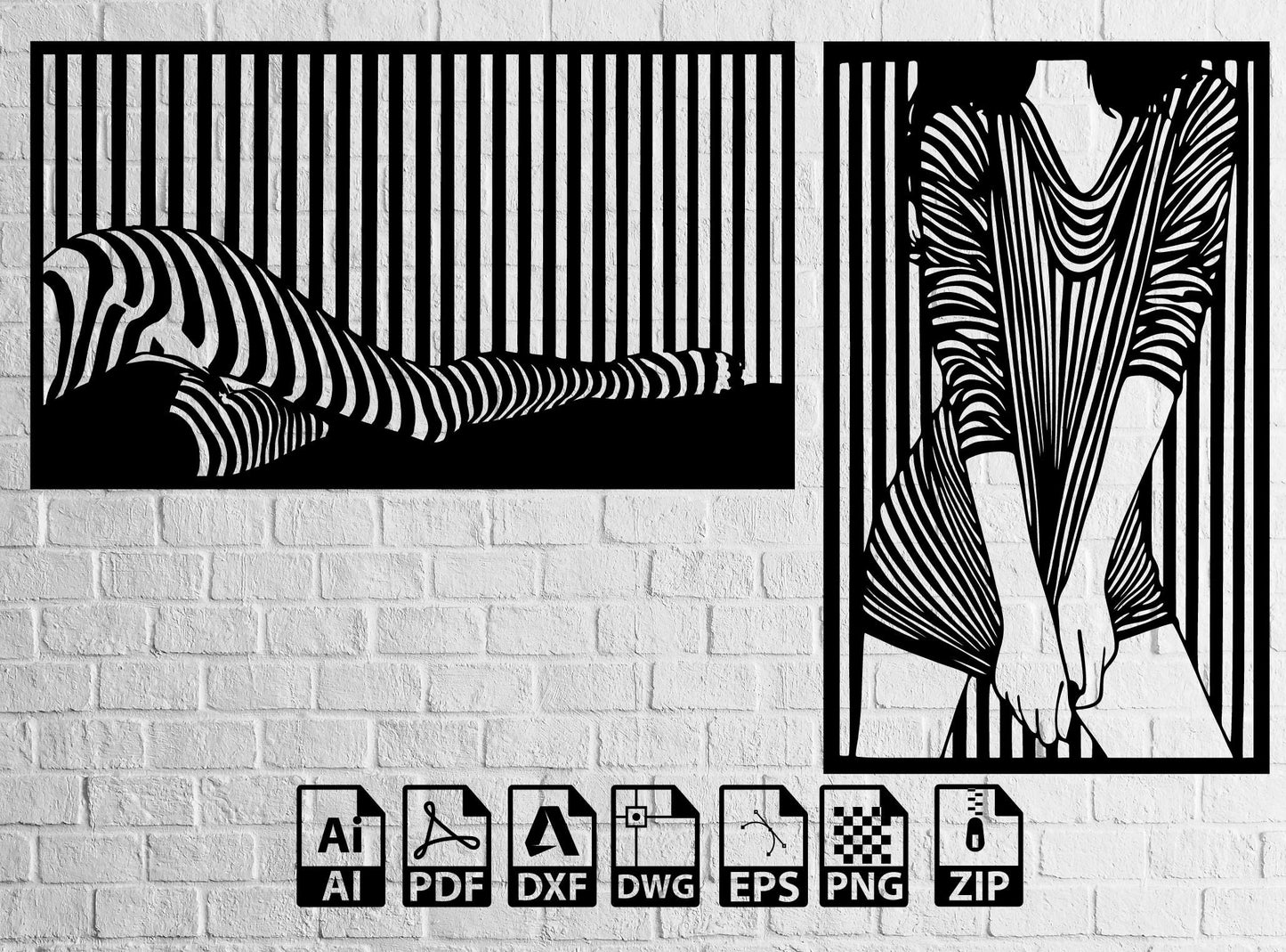 abstract woman Svg decor Laser Cut, Svg, Dxf,WallArt, CNC Cutting, CNC Router, Digital, Vector Files , Lightburn ,Circut