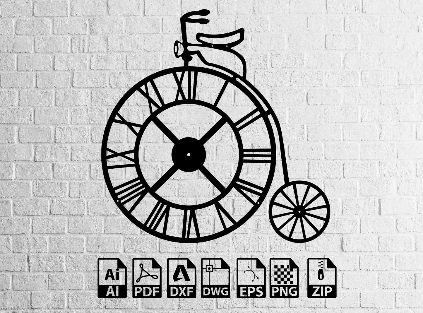 Wall decor bike high Decor Laser Cut, Svg, Dxf, CNC Cutting, CNC Router, Digital, Vector Files,