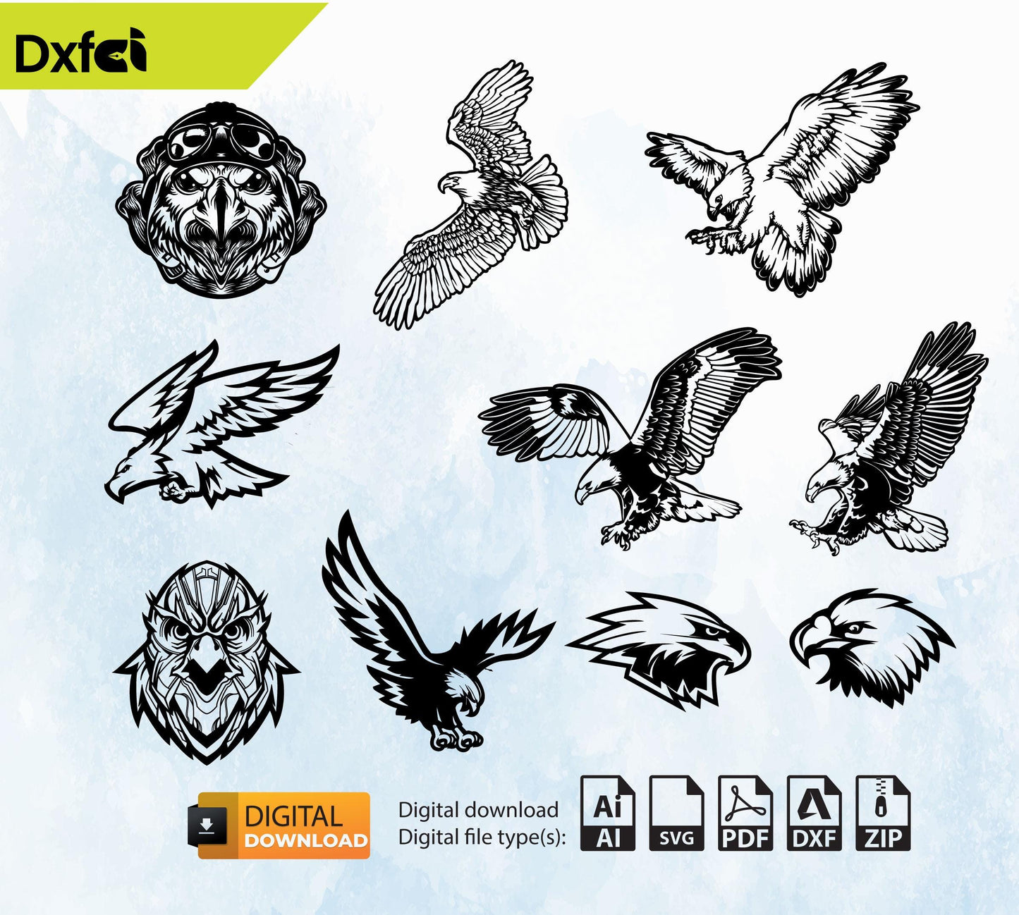 Eagle SVG Wall Decor | Eagle Laser Cut Drawing | CNC & Lightburn File | Cricut Cut File | Instant Download #duv691