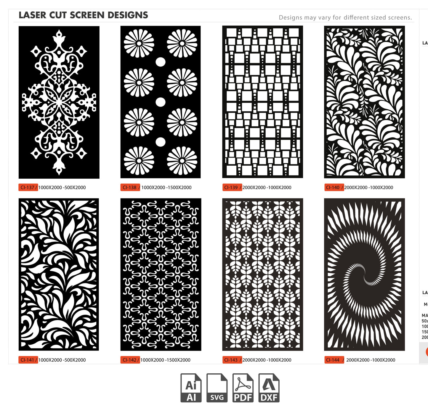 Dxf Plasma Cut,Room Divider Laser 48Pcs+ 97- 144 CNC files dxf, svg, ai Panel Dxf laser cutting , plasma cutting Metalic & Wood CNC machine!