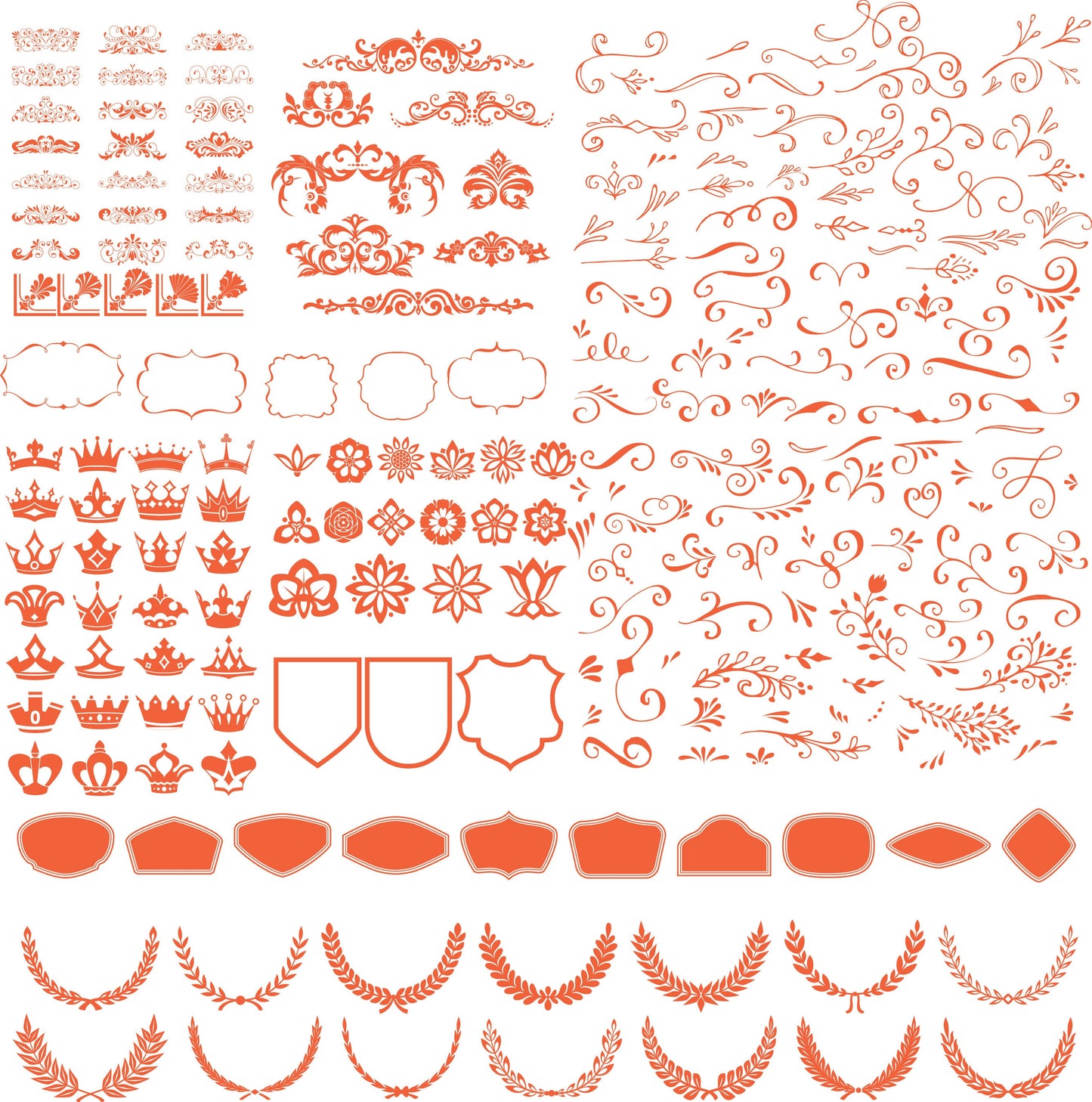 2000+ Corner Svg Corner design Svg Cdr Ai Corner design ornament Pattern Border Frames Frames Borders Monogram Bundle Laser Cut