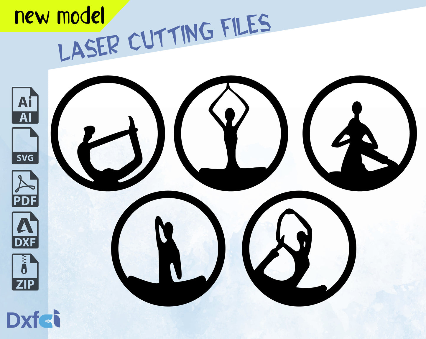 Yoga svg, clipart ,Dxf Files bundle yoga, cricut, silhouette, cutting files, T-shirt printing, vector, design files, , Lightburn ,Circut