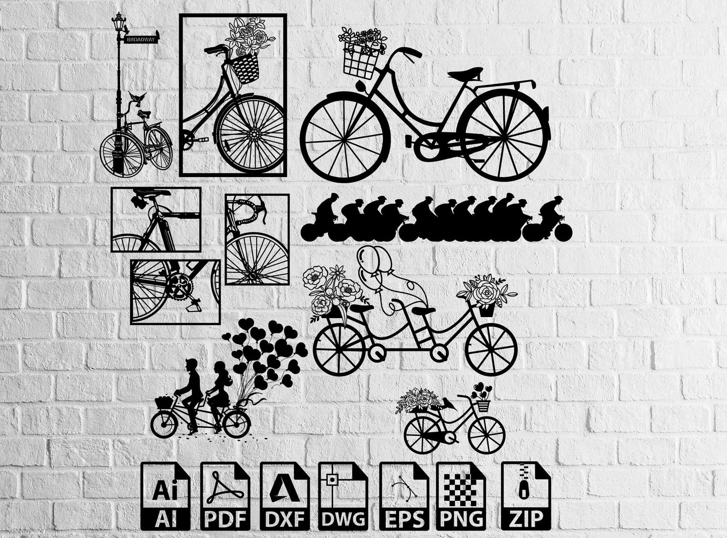 Bicycle Svg,Vintage Bicycle With Flower Basket,Wildflower,Floral,Antique Bicycle,PNG,Bike,Cut File,Cricut,Silhouette,Instant download
