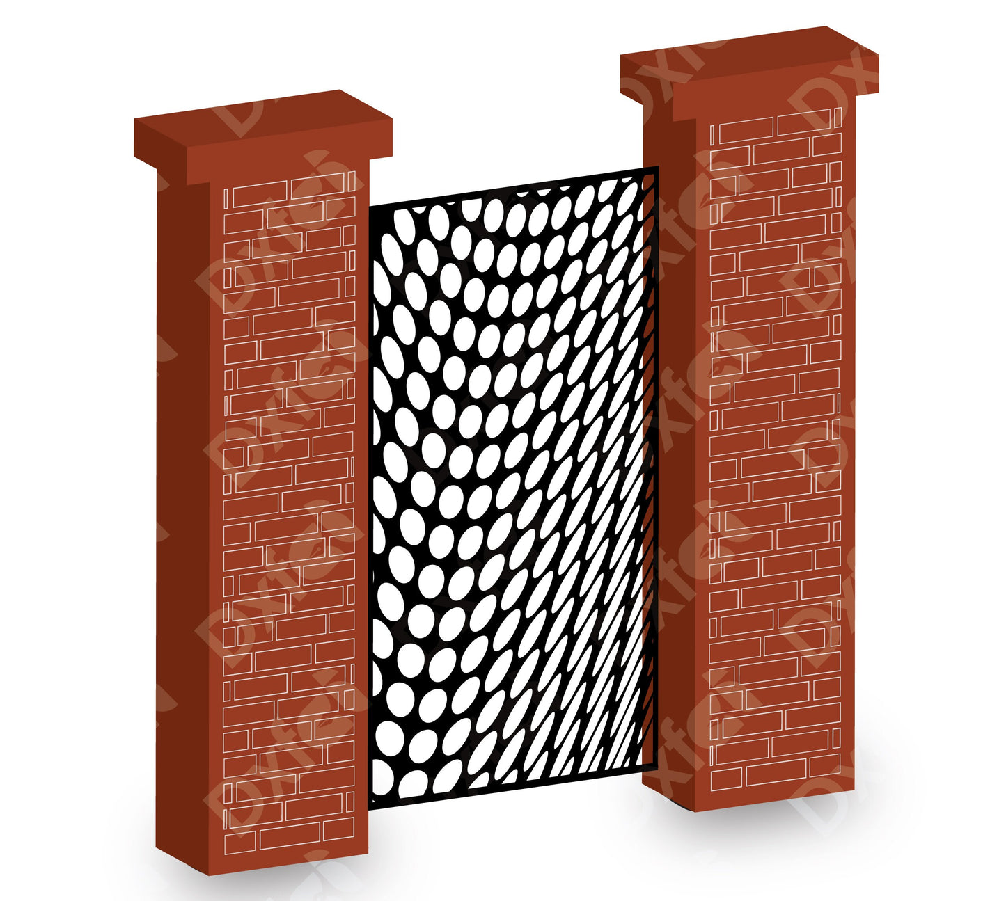 Halftone Grill Gate Room Screen 12 Pcs Panel Dxf Files Divider Partition Digital Svg Dxf Files Laser Cricut Glow Forge Plasma Cutting