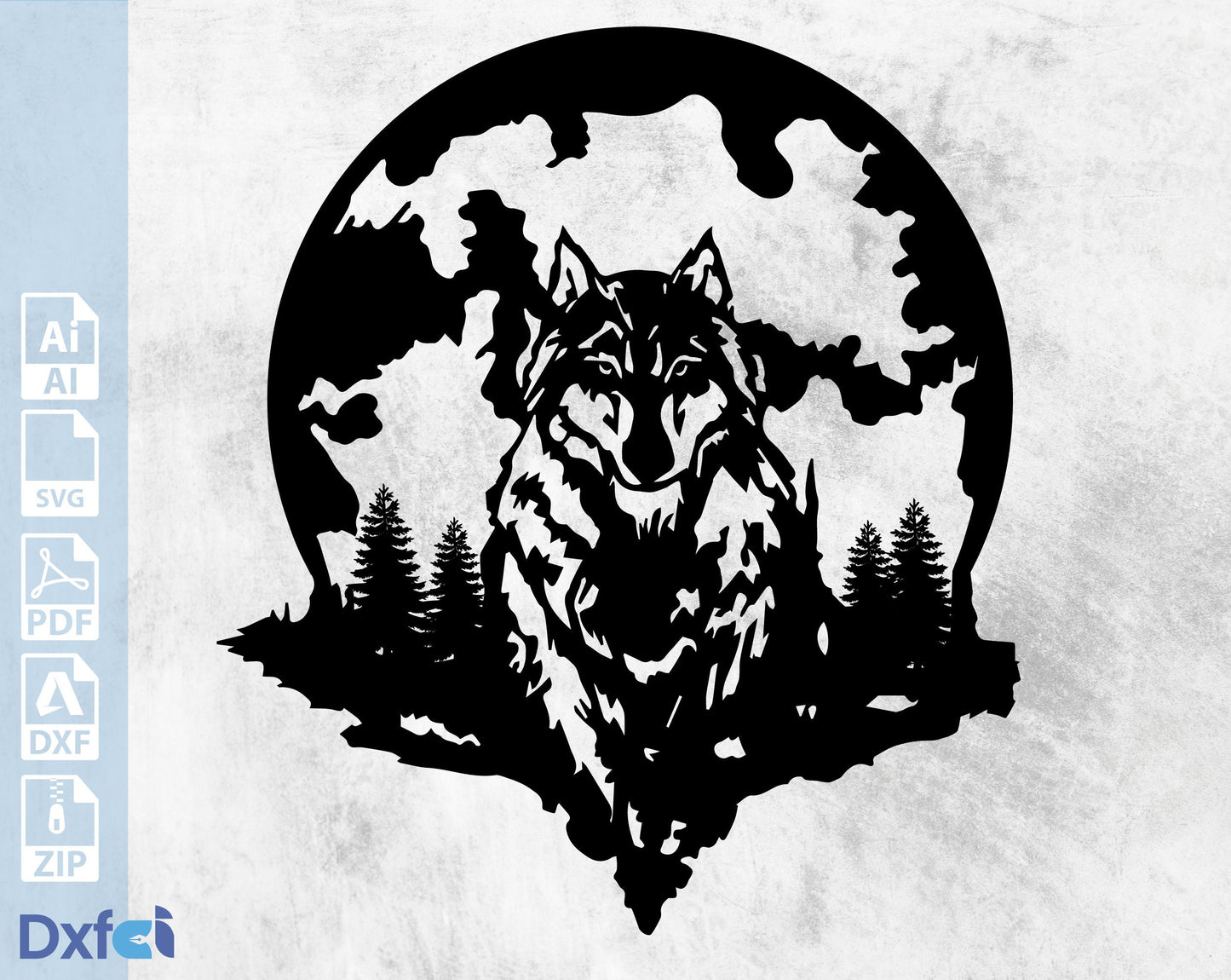 Wolf SVG Wolf Art, Wolf Mountain, Wolf PNG, Wolves Svg,Laser Cut Files
