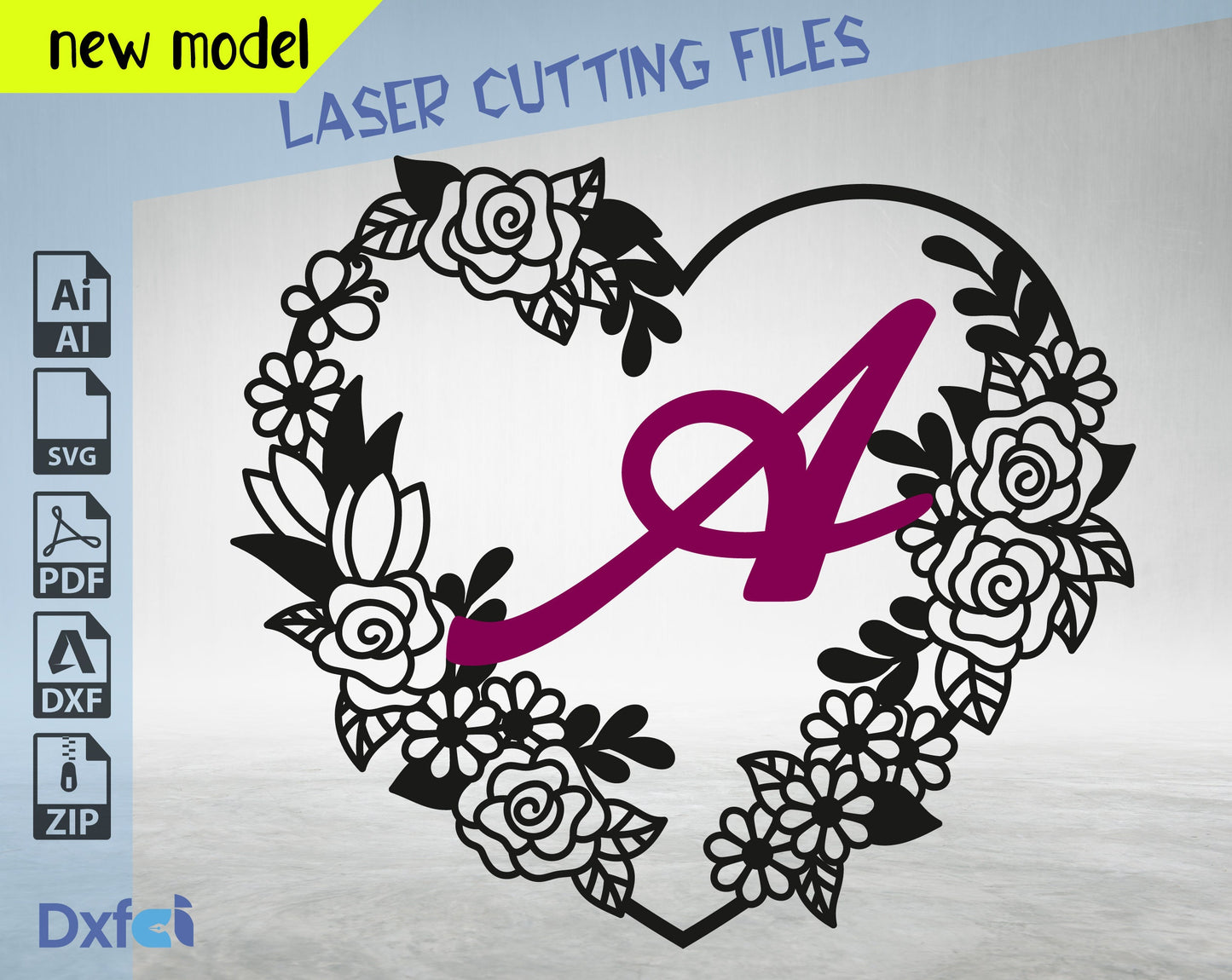 Flower Heart Svg, Custom name Cut Files Heart Svg Heart Wreath Svg, Cut File, Svg File for Girls, Flower Shirt Svg,Personalized Gift