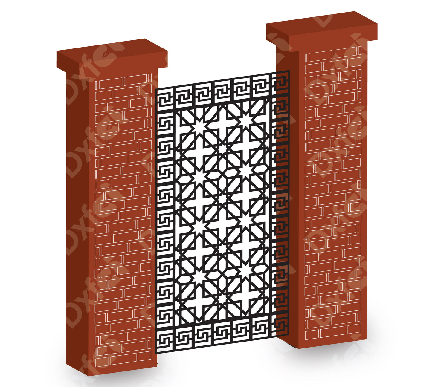 Anatolia Wall Panel Art Garden Wall Room Divider KAP021 SVG Dxf Decorative Panel, Stencil, Wall Handing Dxf files for CNC plasma, laser cut