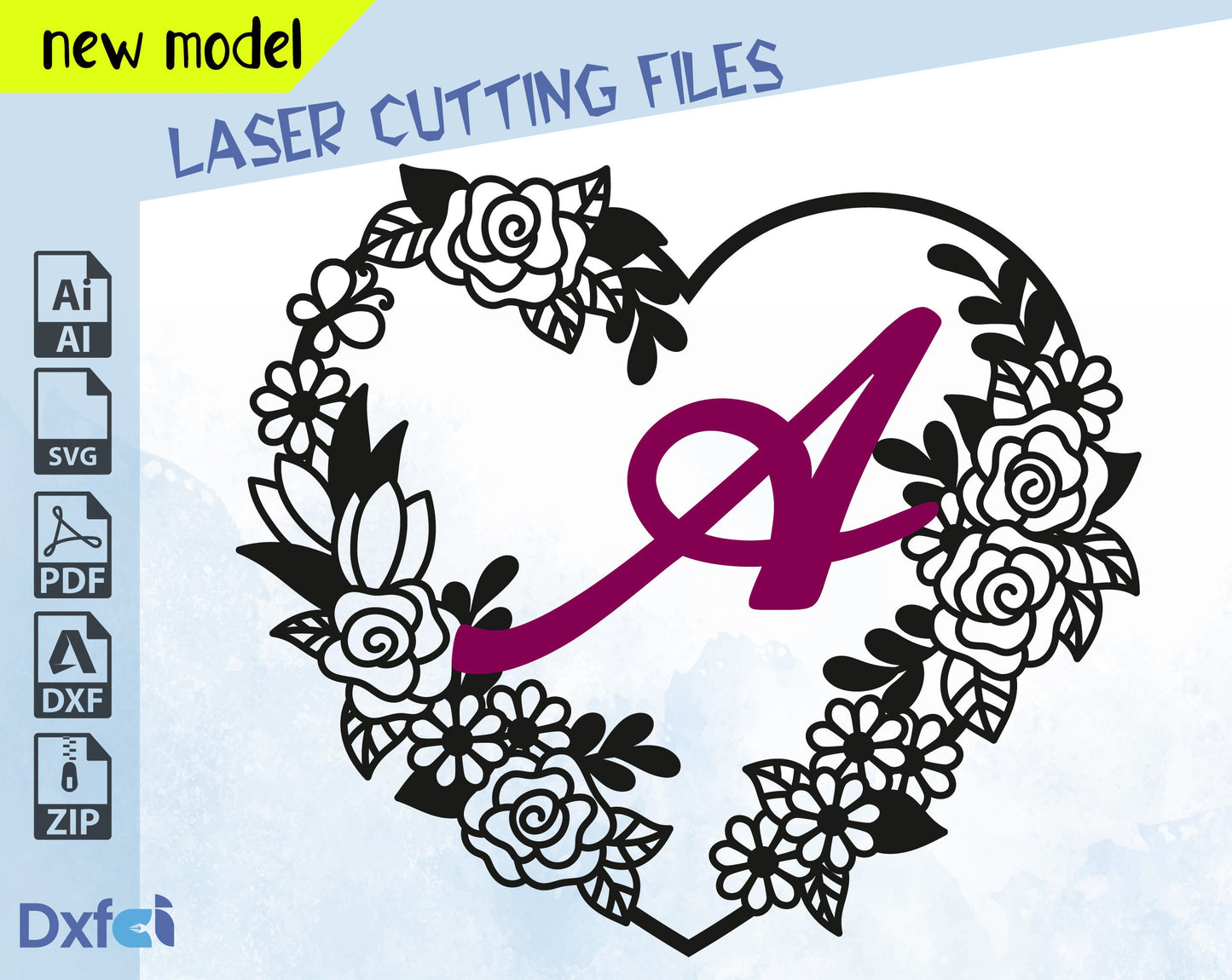 Flower Heart Svg, Custom name Cut Files Heart Svg Heart Wreath Svg, Cut File, Svg File for Girls, Flower Shirt Svg,Personalized Gift
