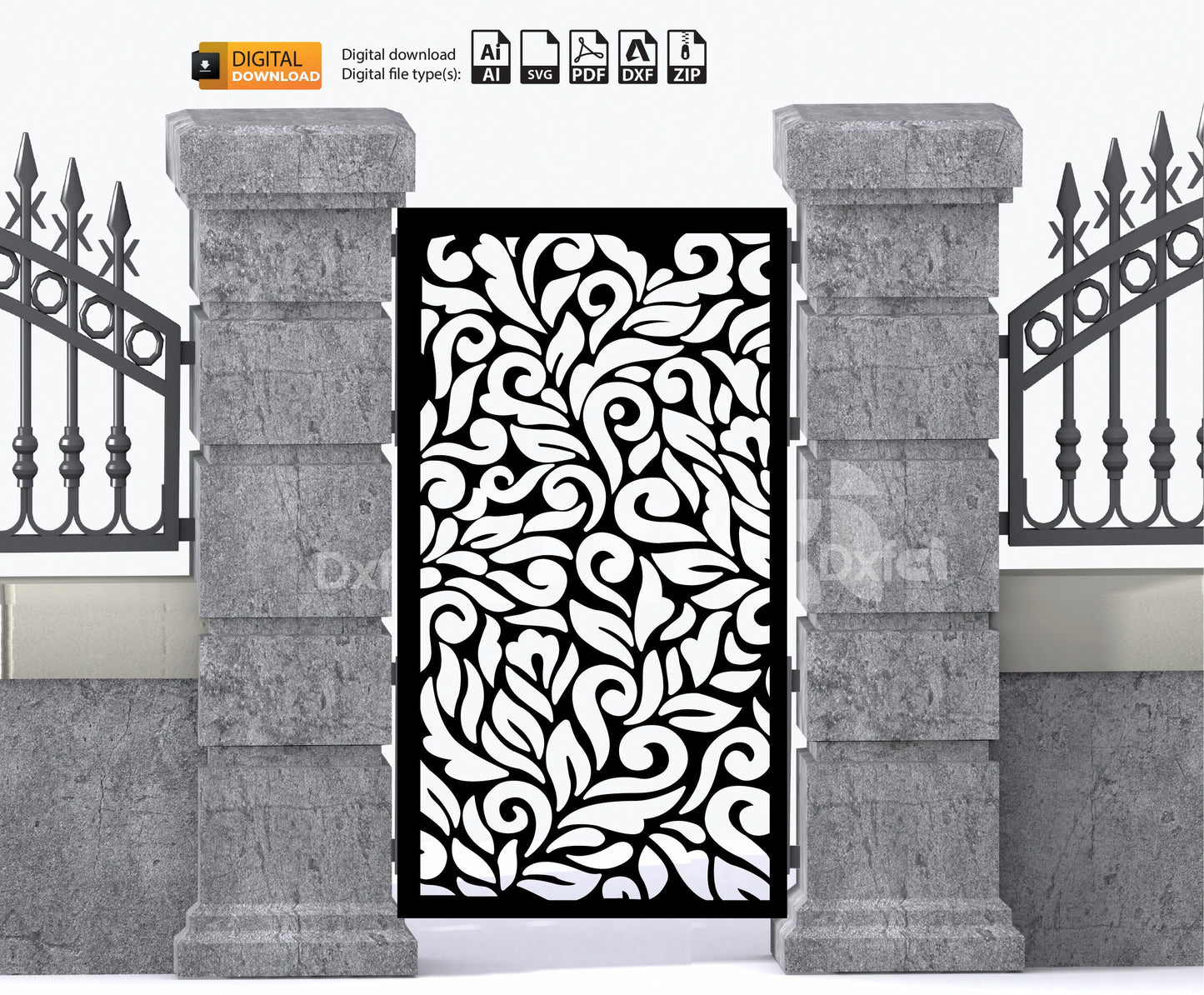 Wall garden design wallart Gate Panel Dxf laser cutting , #3186 plasma cutting Metalic & Wood CNC machine!