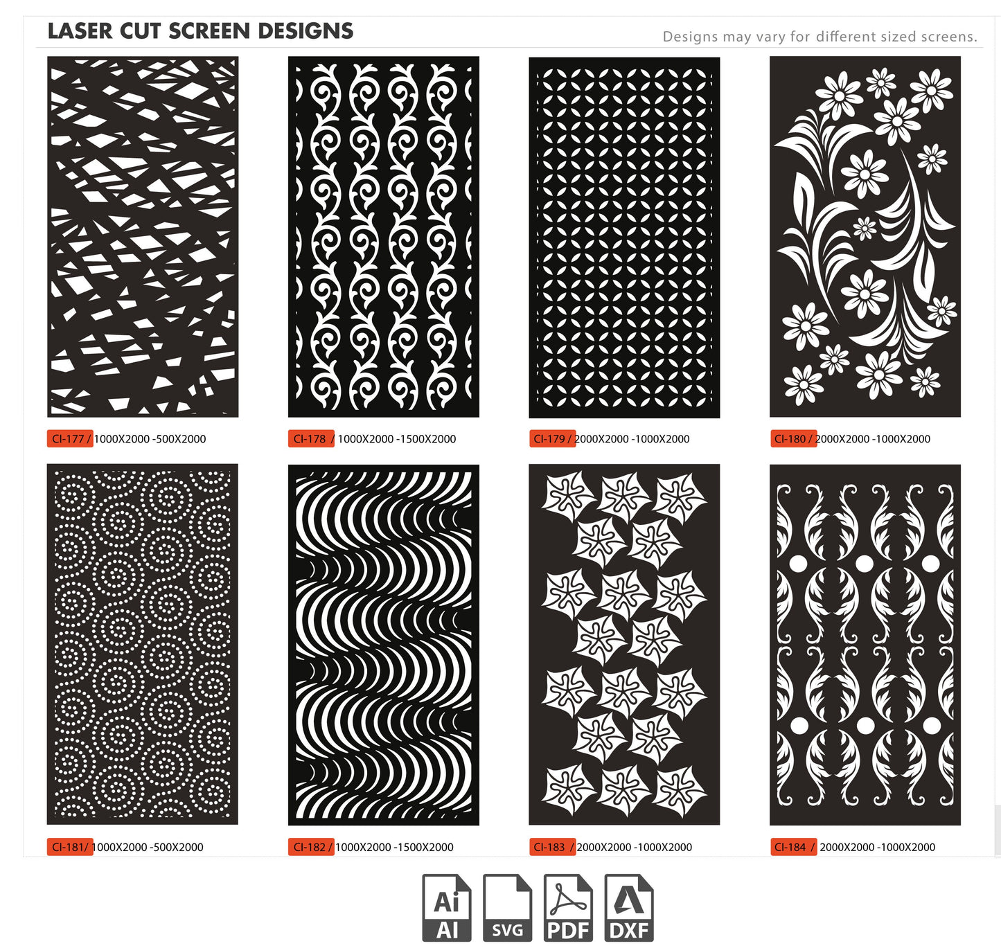 Dxf Plasma Cut,Room Divider Laser 48Pcs+ 145-192 CNC files dxf, svg, ai Panel Dxf laser cutting , plasma cutting Metalic & Wood CNC machine!