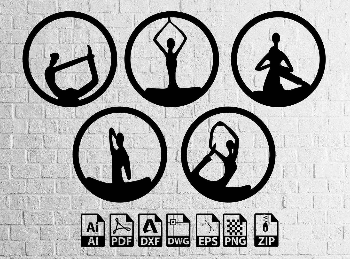 Yoga svg, clipart ,Dxf Files bundle yoga, cricut, silhouette, cutting files, T-shirt printing, vector, design files, , Lightburn ,Circut