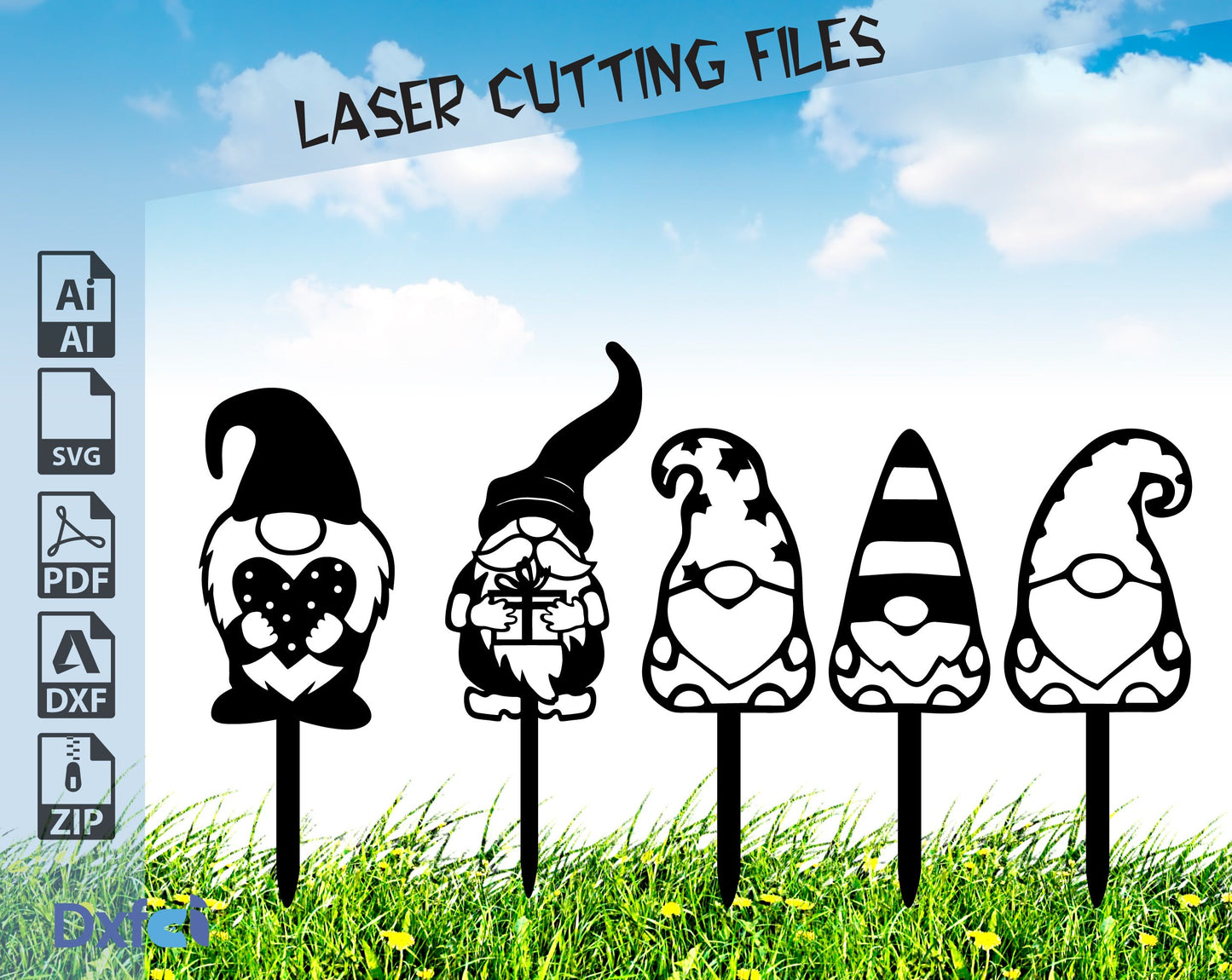 Gnome Bundle SVG For Cut File,Christmas Doodle, Gnomes Svg Dxf Files
